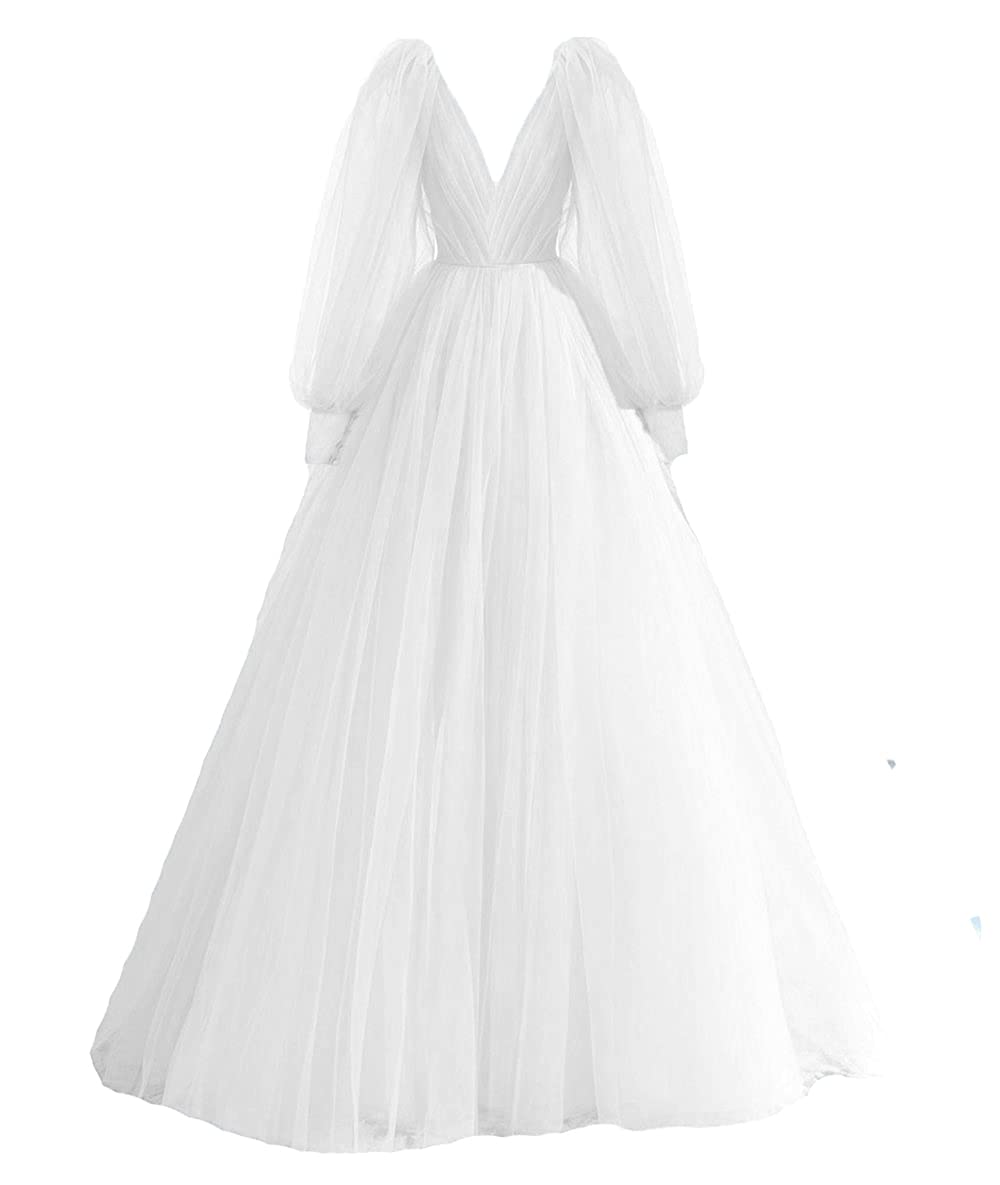 Elegant V-Neck Prom Dresses for Women with Puffy Sleeves - Formal Evening Gown for Wedding, Party & Special Occasions | Perfect for Homecoming, Cocktail Events & Black Tie Gatherings