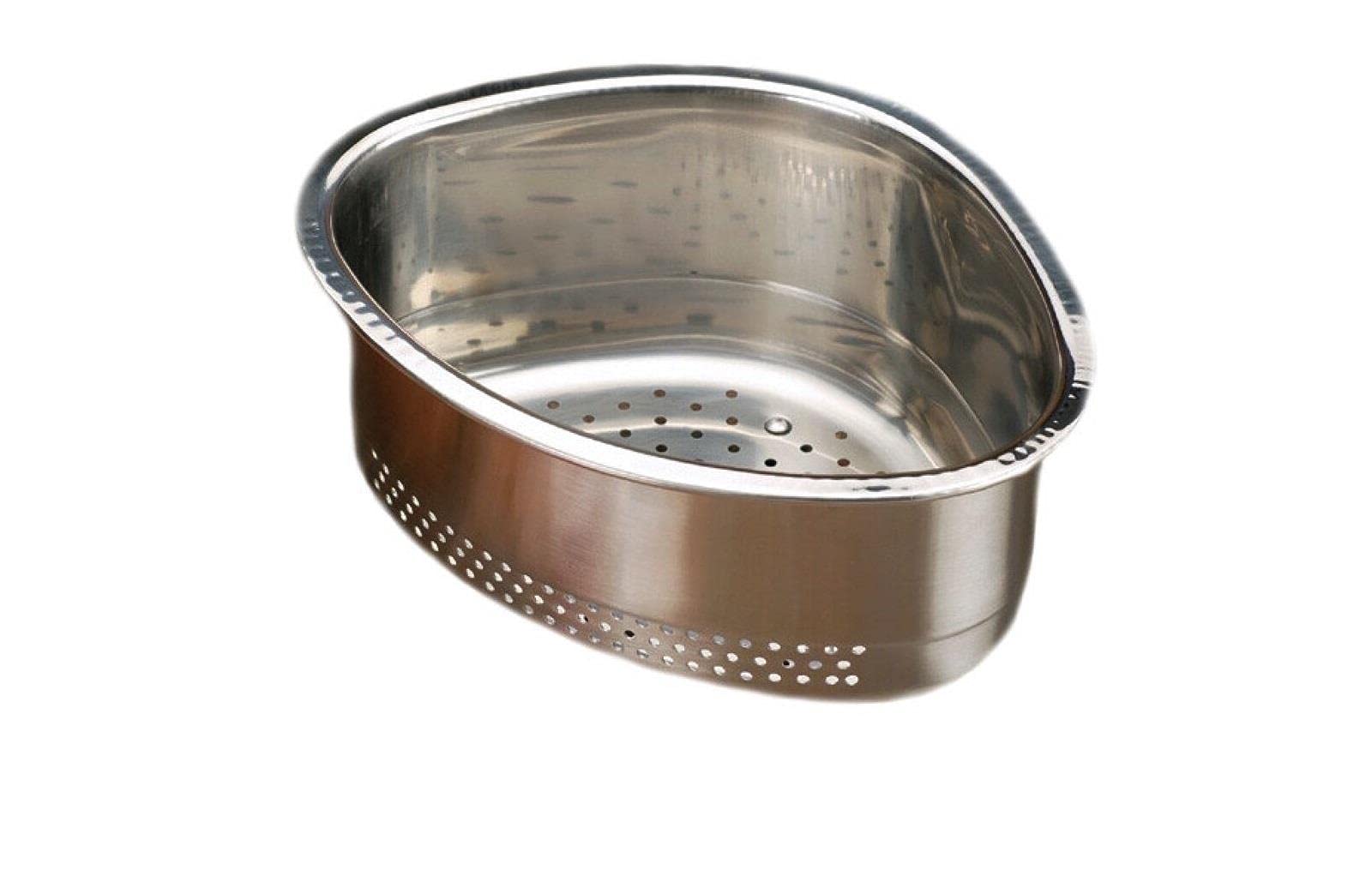 StateOJ 18/8 Stainless Steel In-Sink Corner Basket (Pack of 4) - Durable Kitchen Strainer & Colander Set for Draining Pasta, Washing Vegetables & Organizing Small Kitchen Items