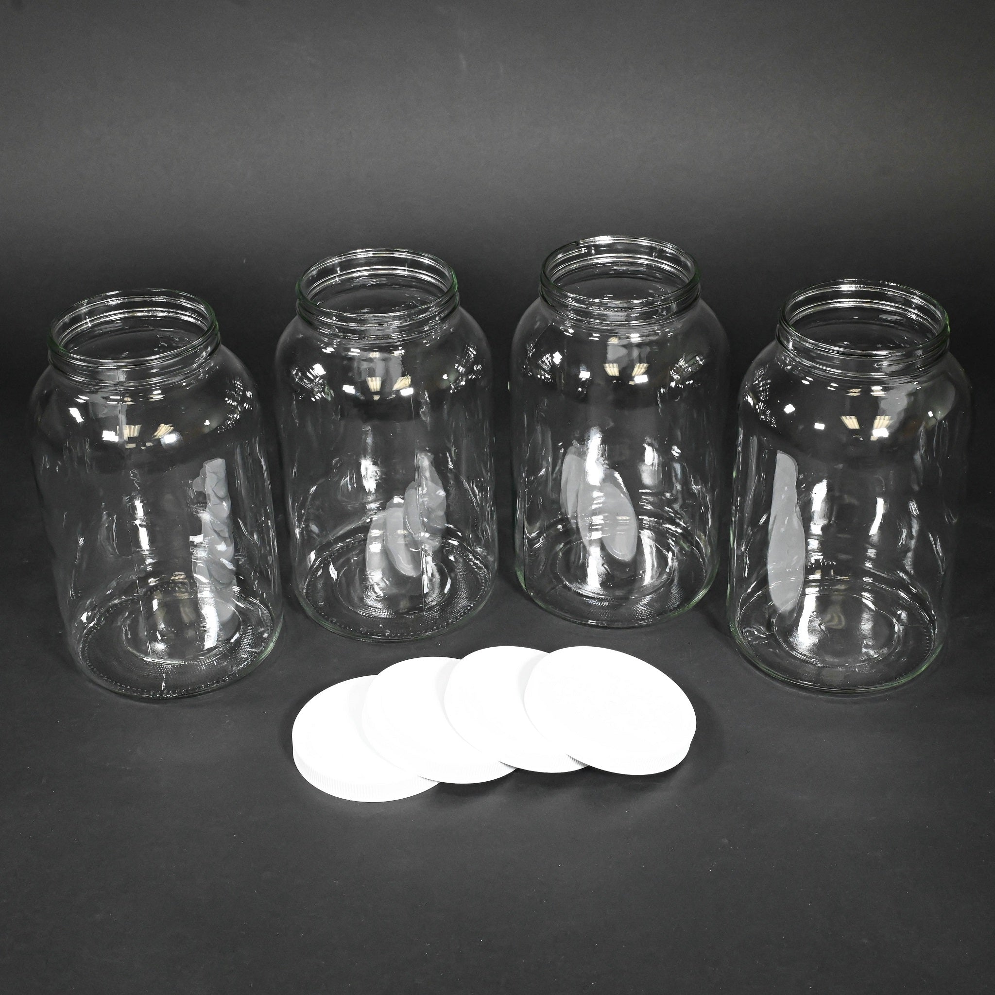 4 Pack 1 Gallon Glass Bottles with Airtight Lids - Perfect for Home Brewing, Juice Storage & DIY Projects