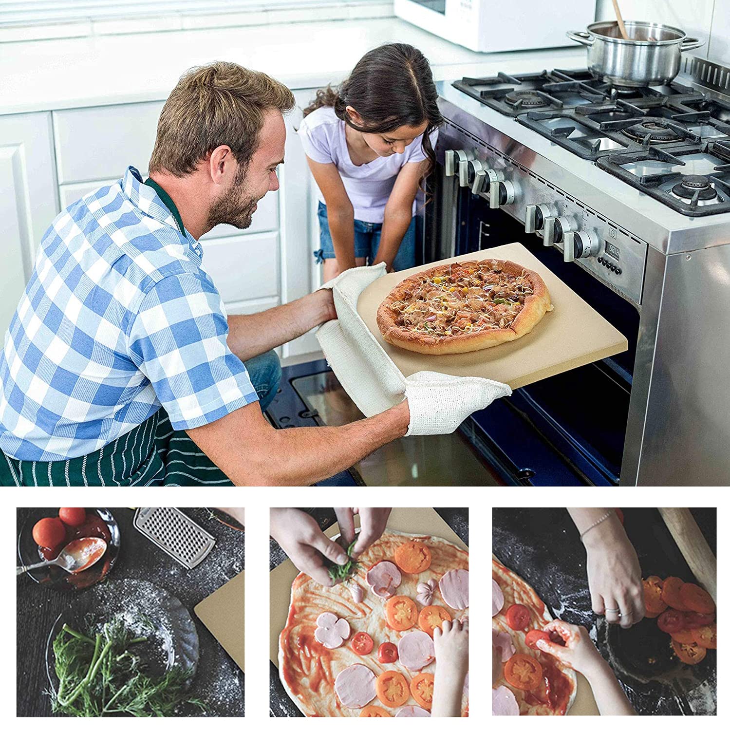 10 Inch Stainless Steel Pizza Peel with Foldable Wooden Handle - Non-Stick Pizza Paddle for Oven, Grill & Baking - Perfect for Home Kitchens, Pizzerias & Outdoor BBQ Cooking