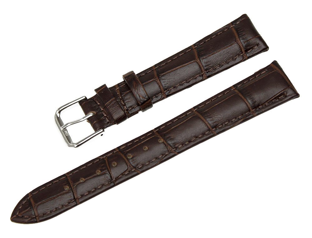 Leather Watch Band Strap - Black, Brown, Blue | Replacement for Watches