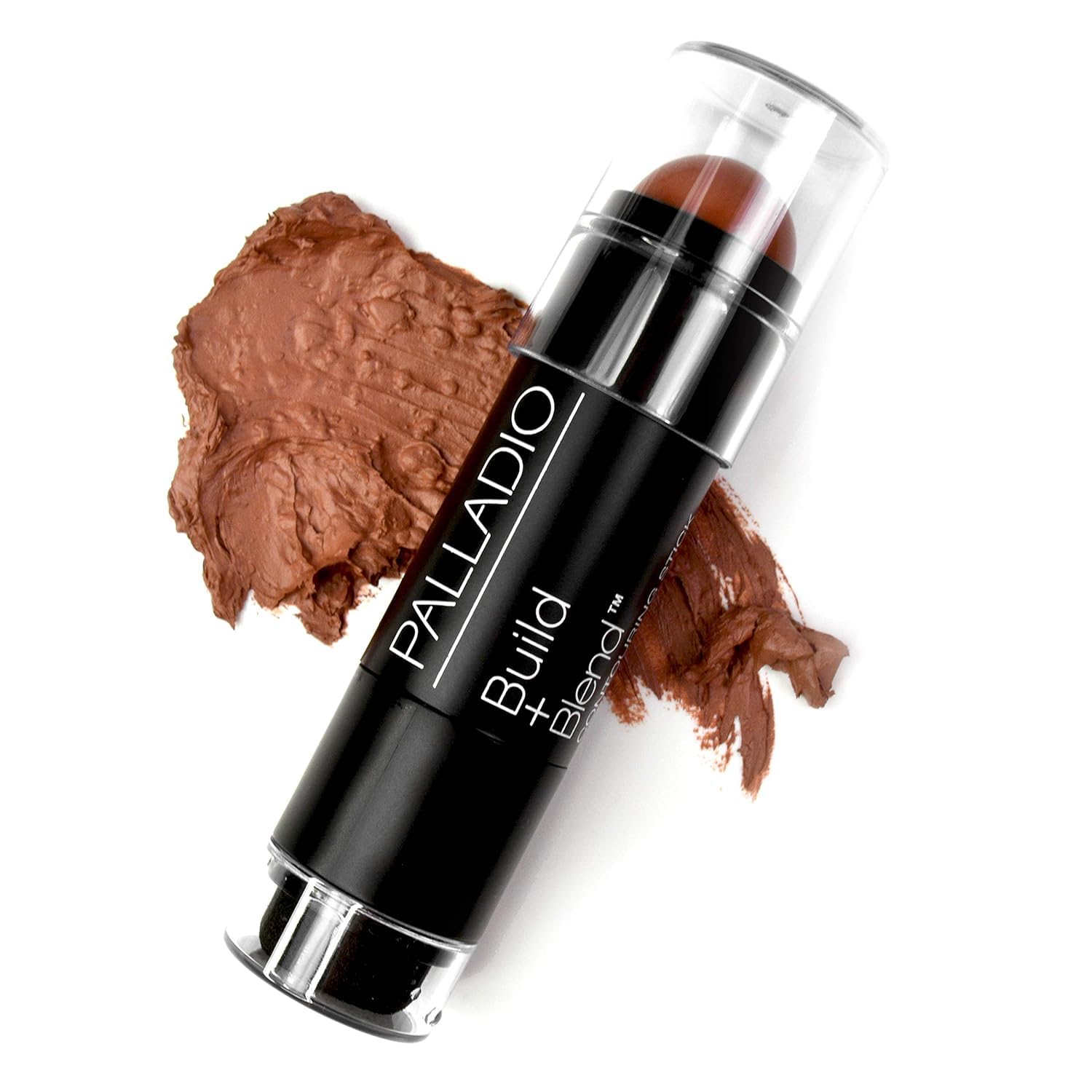Palladio Build + Blend Contour Stick - Amber Glow 0.23oz | Creamy Contouring Makeup for Face Sculpting & Highlighting | Perfect for Everyday Makeup & Professional Looks