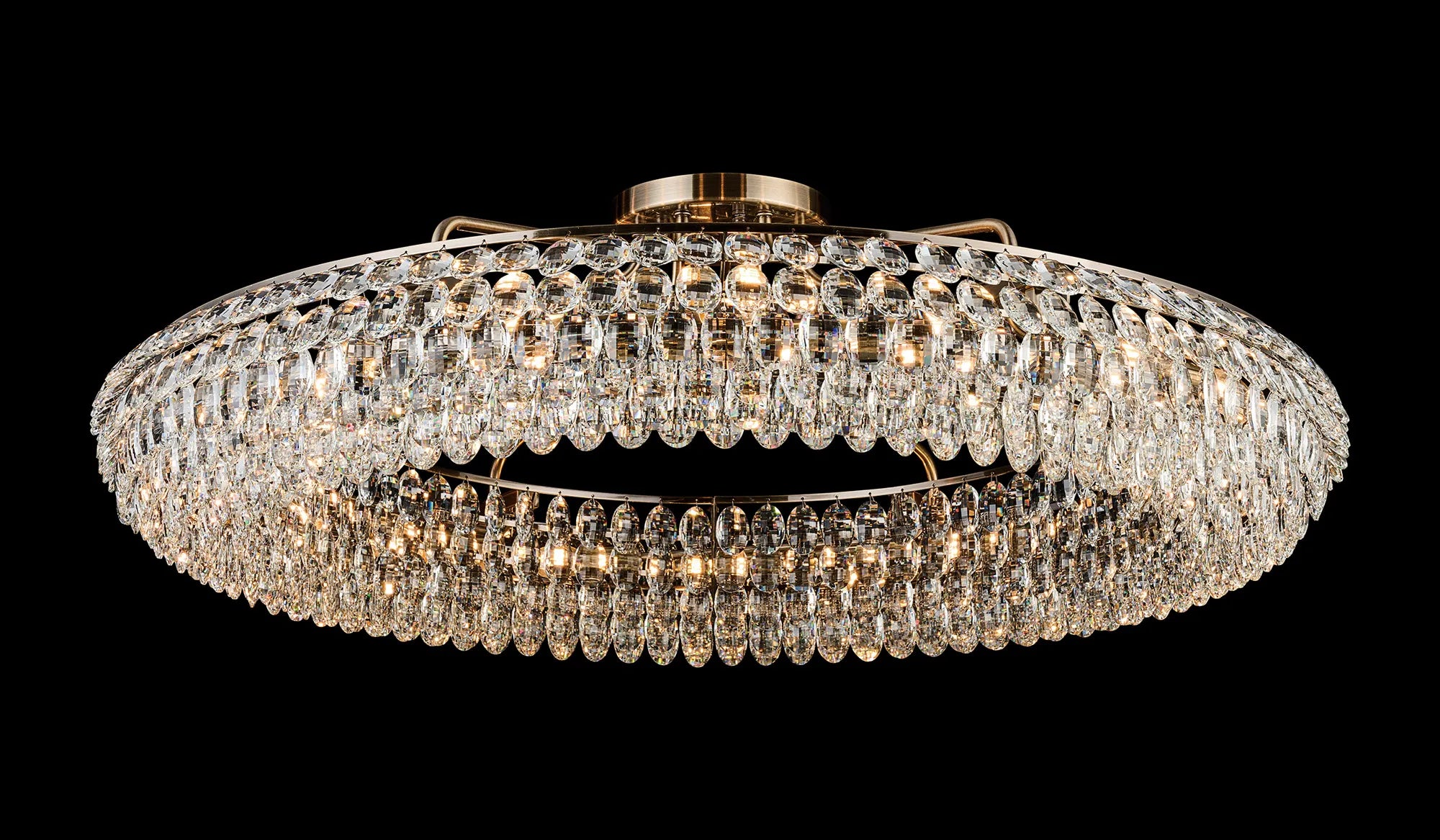 Consten Semi Flush Ring Ceiling Light Fixture with E14 Socket - Perfect for Bedroom, Hallway & Small Space Lighting