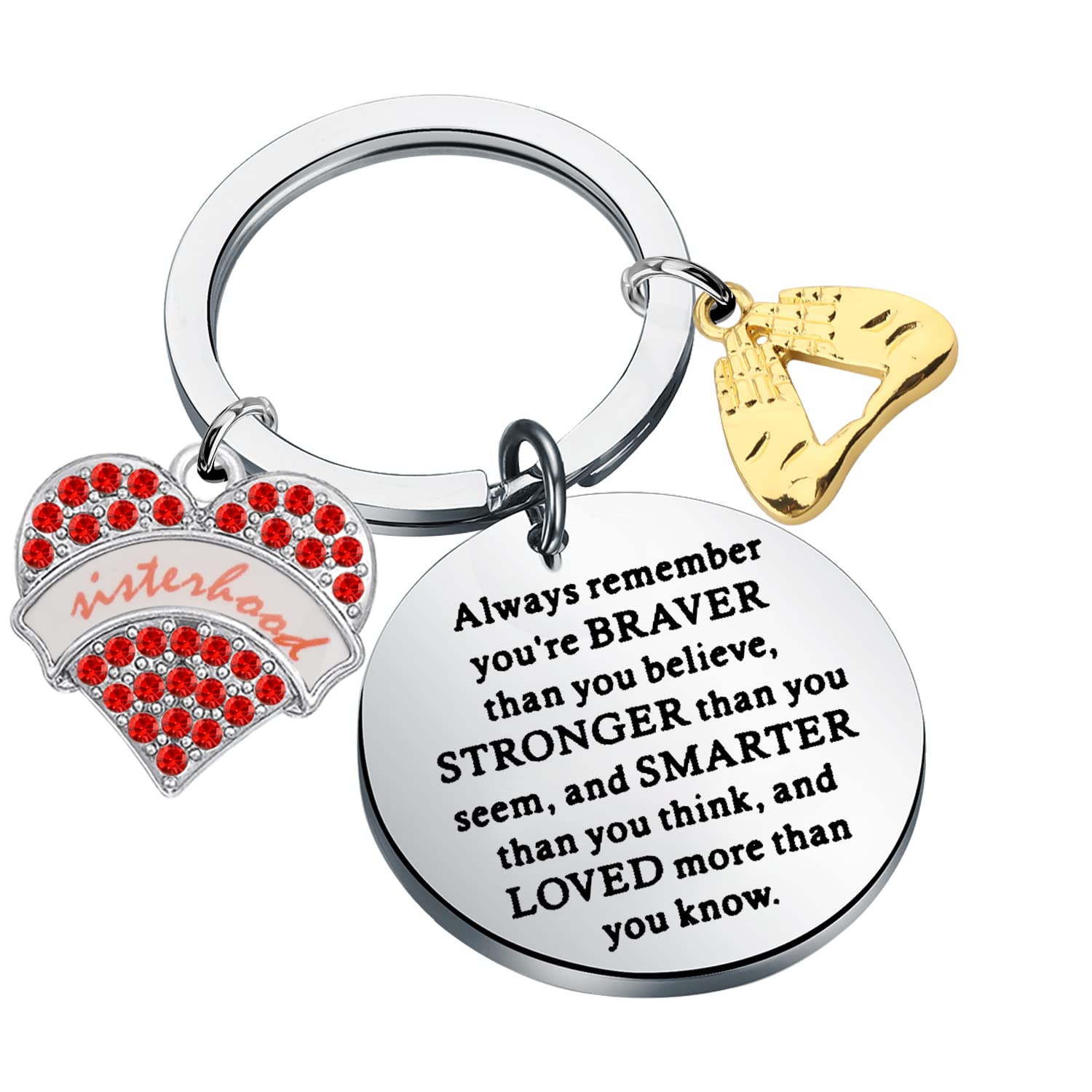 WSNANG Sorority Keychain - Greek Jewelry Gift for Strong, Brave & Smart Women - Perfect for Sorority Sisters, Graduation & Sisterhood Celebrations
