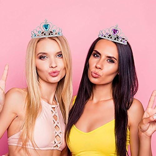 Sparkling Purple Stone Princess Tiara Crown - Elegant Hair Accessory for Parties, Dress Up & Easter Gifts | Perfect for Birthday Celebrations, Pageants & Costume Events (1 Piece)