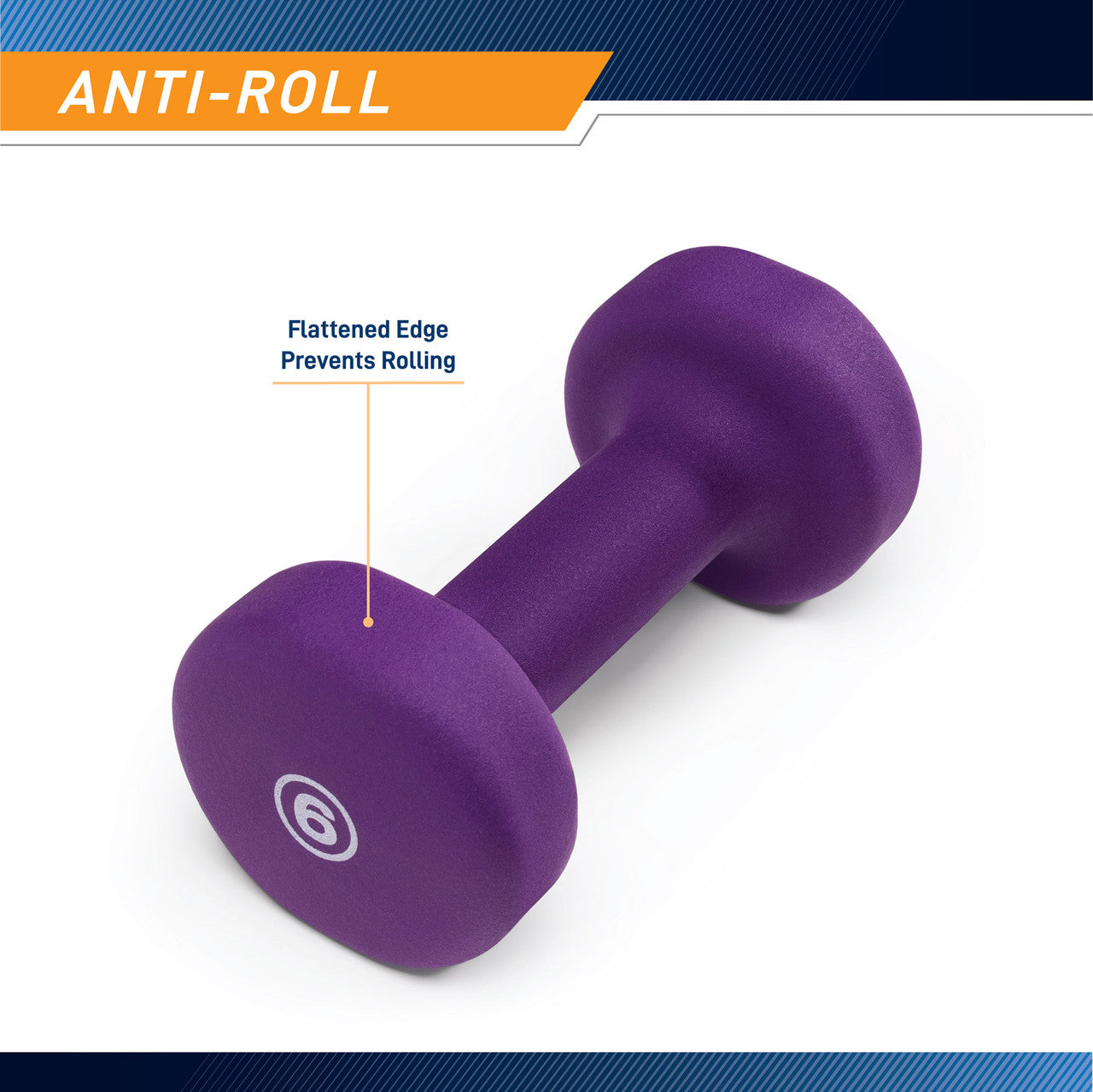 Marcy 6lb Neoprene Dumbbell Set - INE 006 | Home Gym Equipment for Strength Training & Fitness Workouts