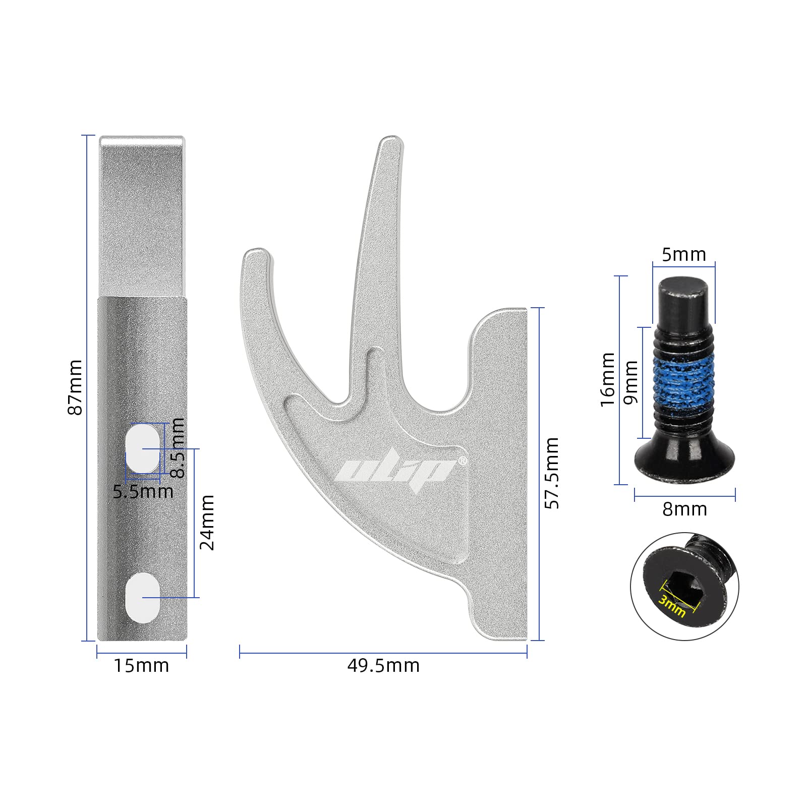 Ulip Scooter Double Front Hook - Aluminum Carrying Hook & Handy Hanger with M5 Screws for Xiaomi M365 Pro/MI3/1S Scooters - Perfect for Commuting, Shopping & Urban Transport