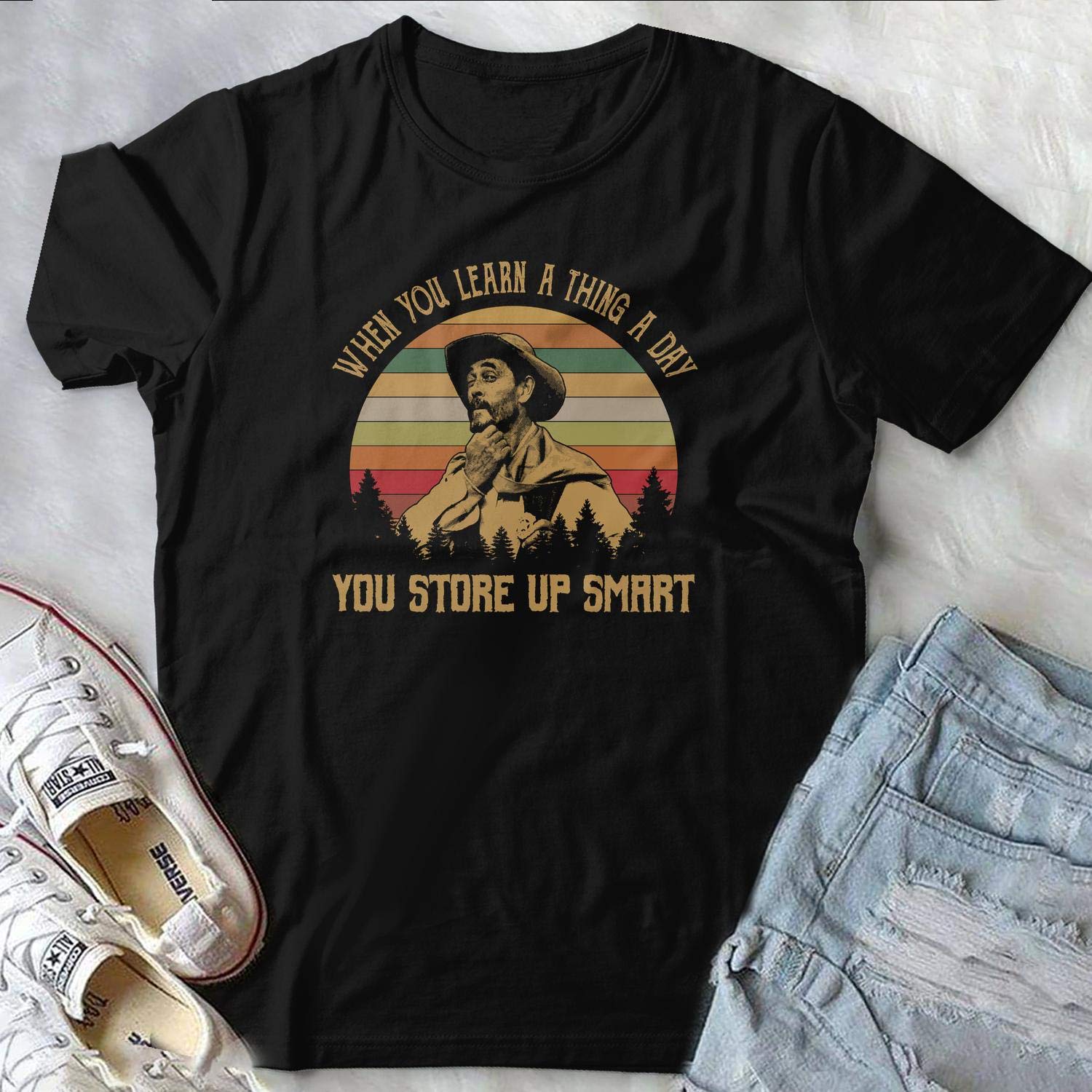 Vintage Retro T-Shirt - Funny Inspirational Quote for Daily Learning & Knowledge - Perfect Gift for Students, Teachers & Book Lovers - Casual Wear, School, Library & Study Sessions