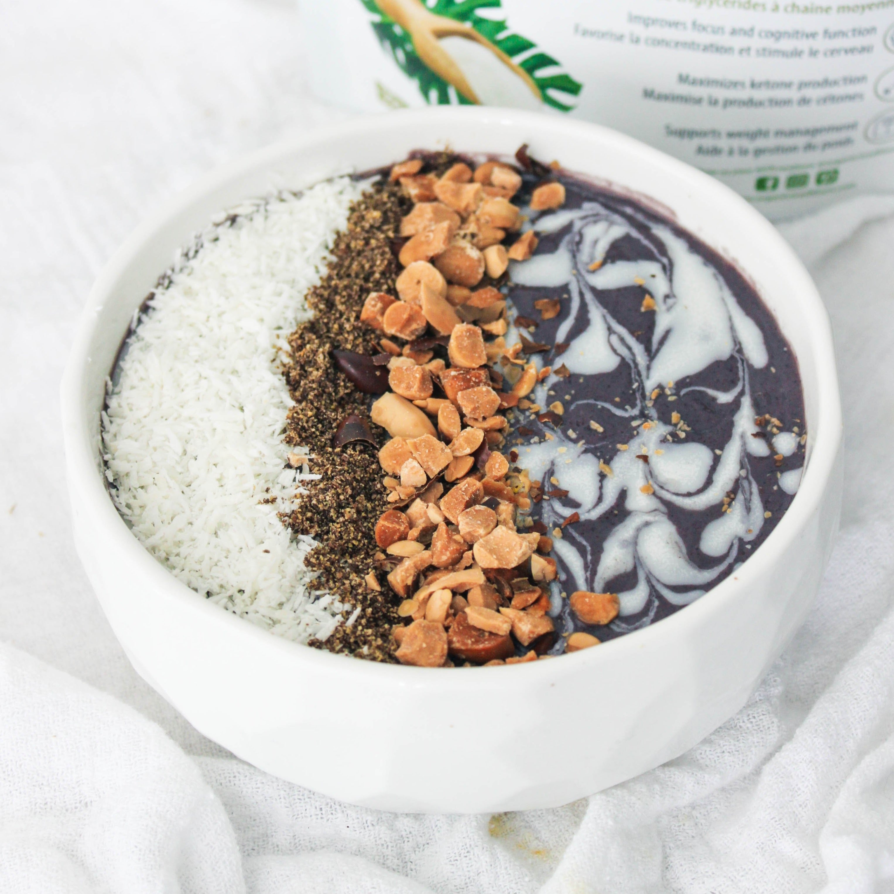 Organic Keto Acai Smoothie Bowl Mix - Low Carb, Sugar-Free Superfood Blend for Weight Loss & Energy Boost - Perfect for Breakfast, Post-Workout & Healthy Snacking