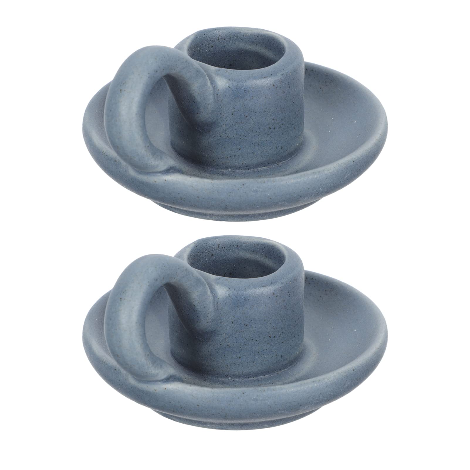 2pcs Ceramic Candle Holders - Elegant Decorative Candle Stand for Dining Table, Party Desktop, Home Decor - Perfect for Romantic Dinners, Wedding Centerpieces & Photo Props (White)