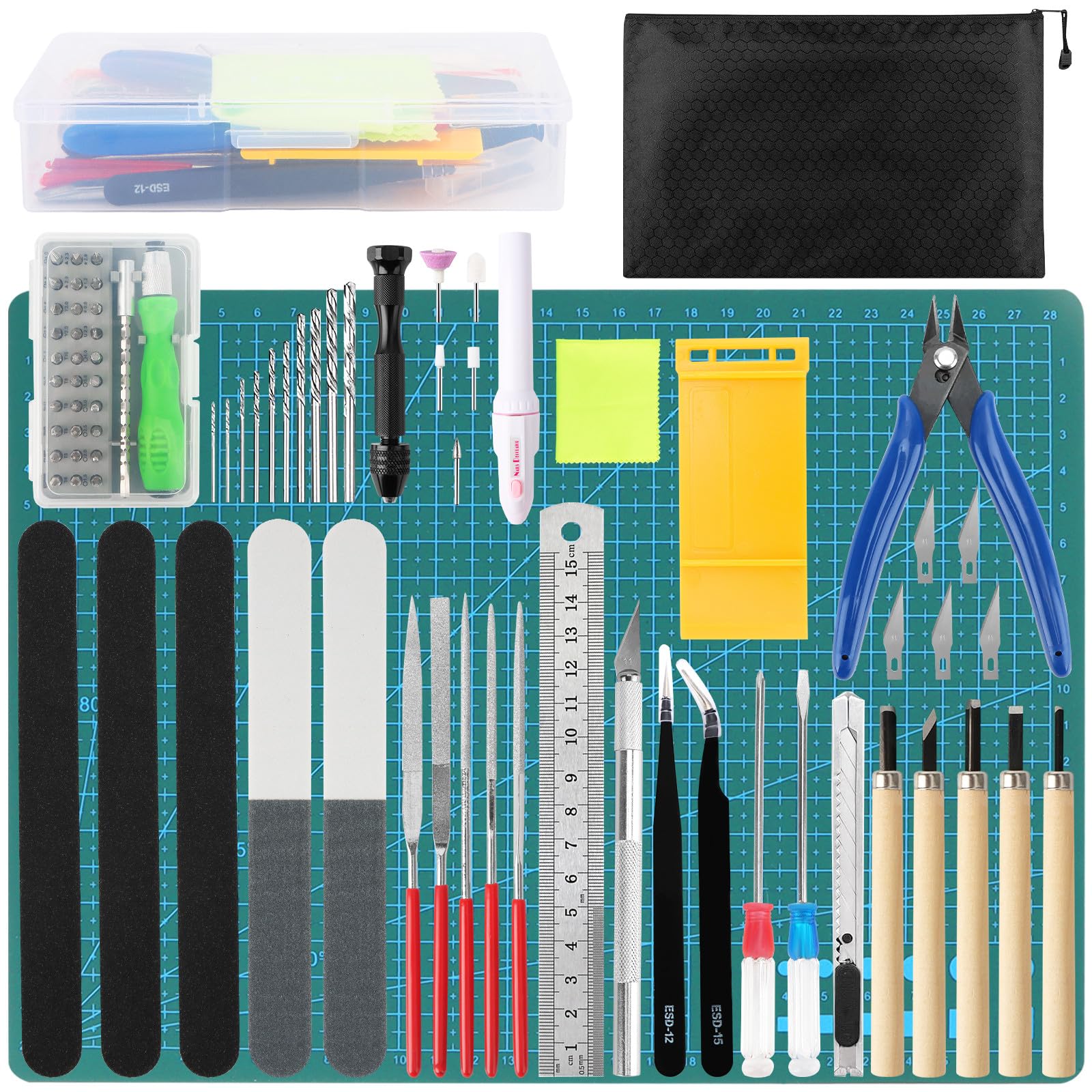 82 Pcs Professional Gundam Model Tool Kit - Plastic Model Building Tools for Adults, Hobby Craft Set for Repairing & Fixing | Perfect for Gundam Kits, Model Cars & DIY Projects