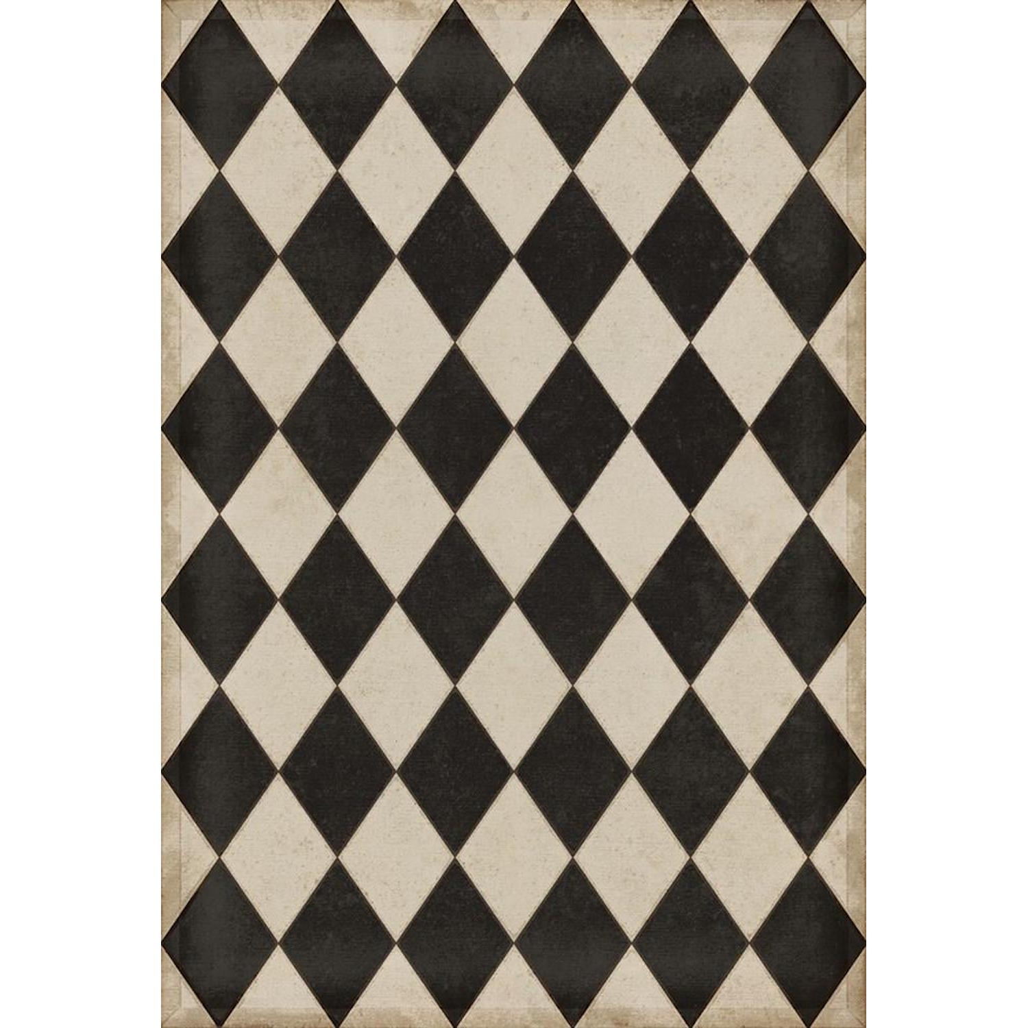 Premium Diamonds Edward Vinyl Rug - Non-Slip Washable Floor Mat for Living Room, Bedroom, Kitchen - Waterproof & Easy to Clean Home Decor