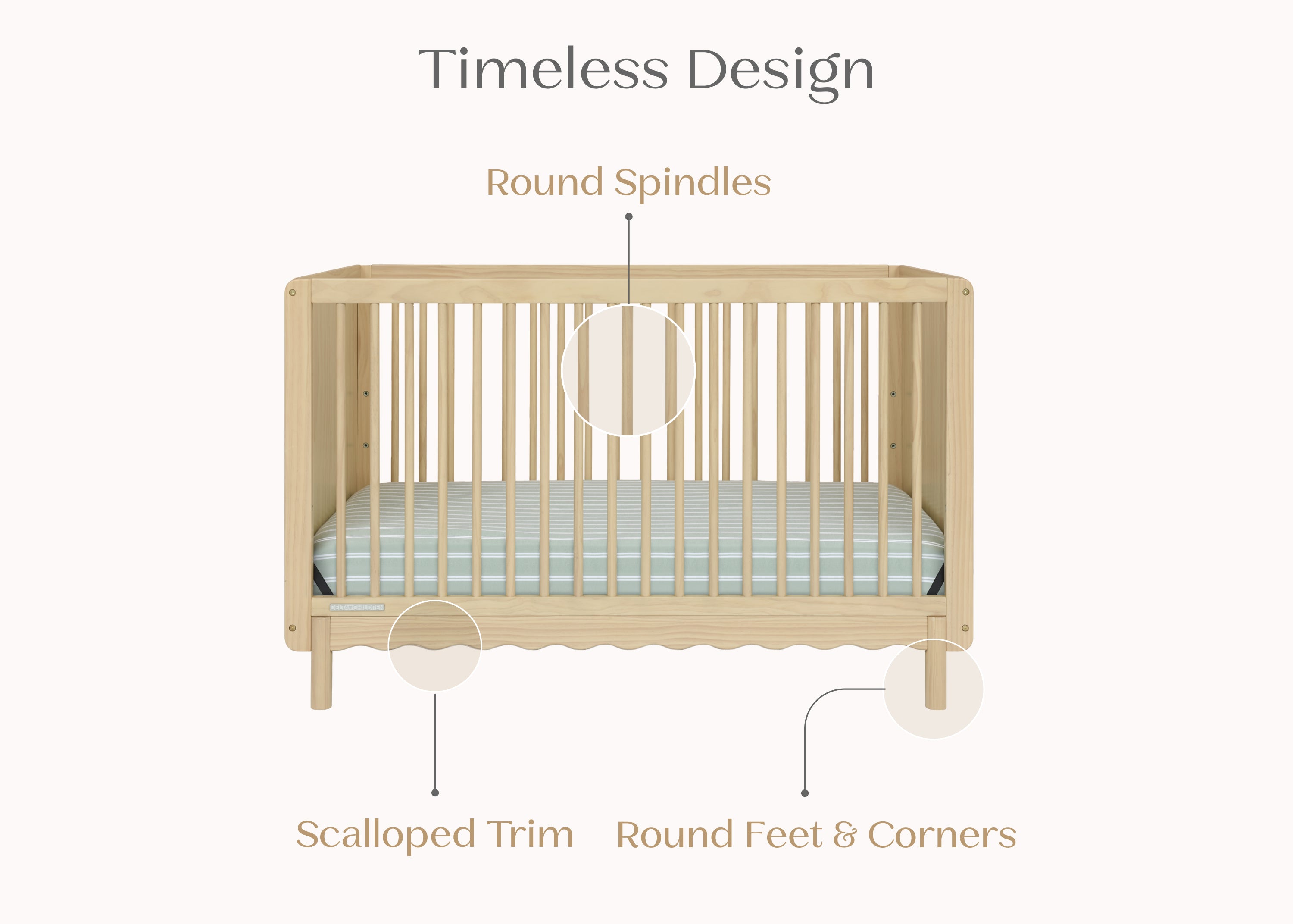 William 4-in-1 Convertible Baby Crib - Greenguard Gold Certified, Toddler Bed & Daybed - Safe Nursery Furniture for Newborns to Kids | Perfect for Modern Nursery, Bedroom & Daycare