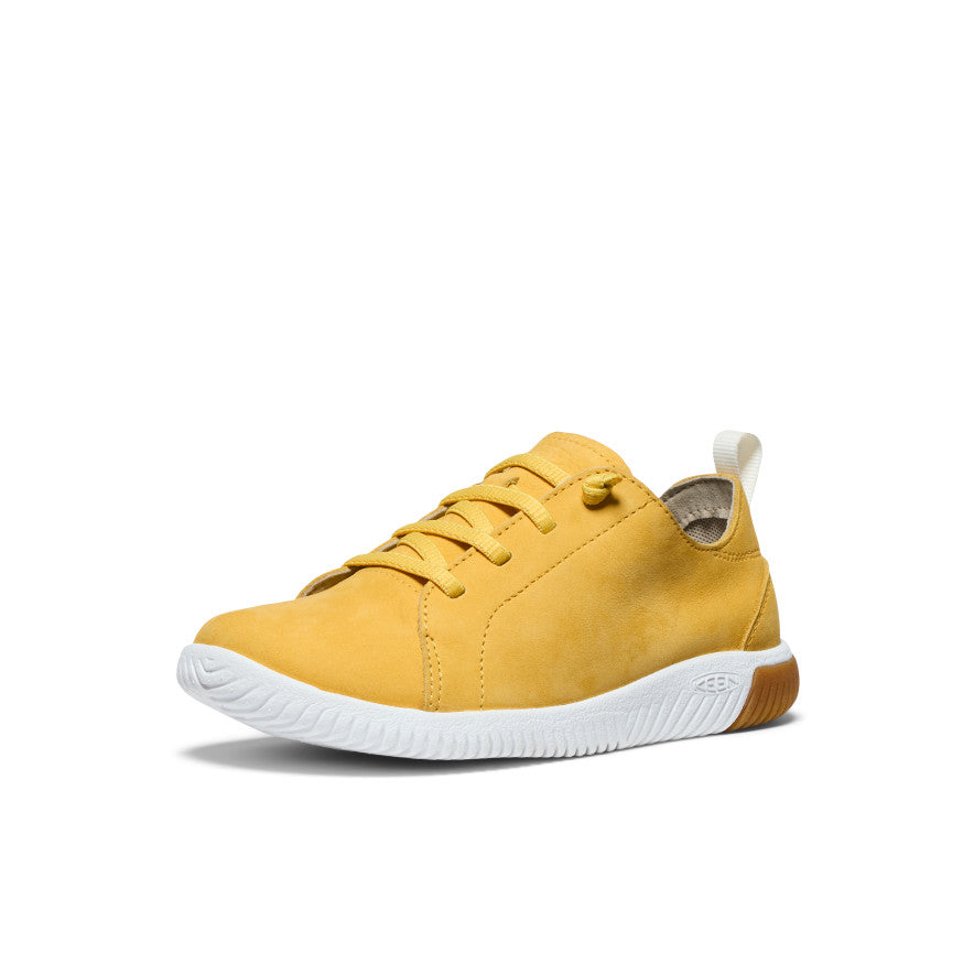 KNX Big Kids' Leather Sneakers - Daffodil & Star White | Stylish & Comfortable Shoes for School, Play & Everyday Wear