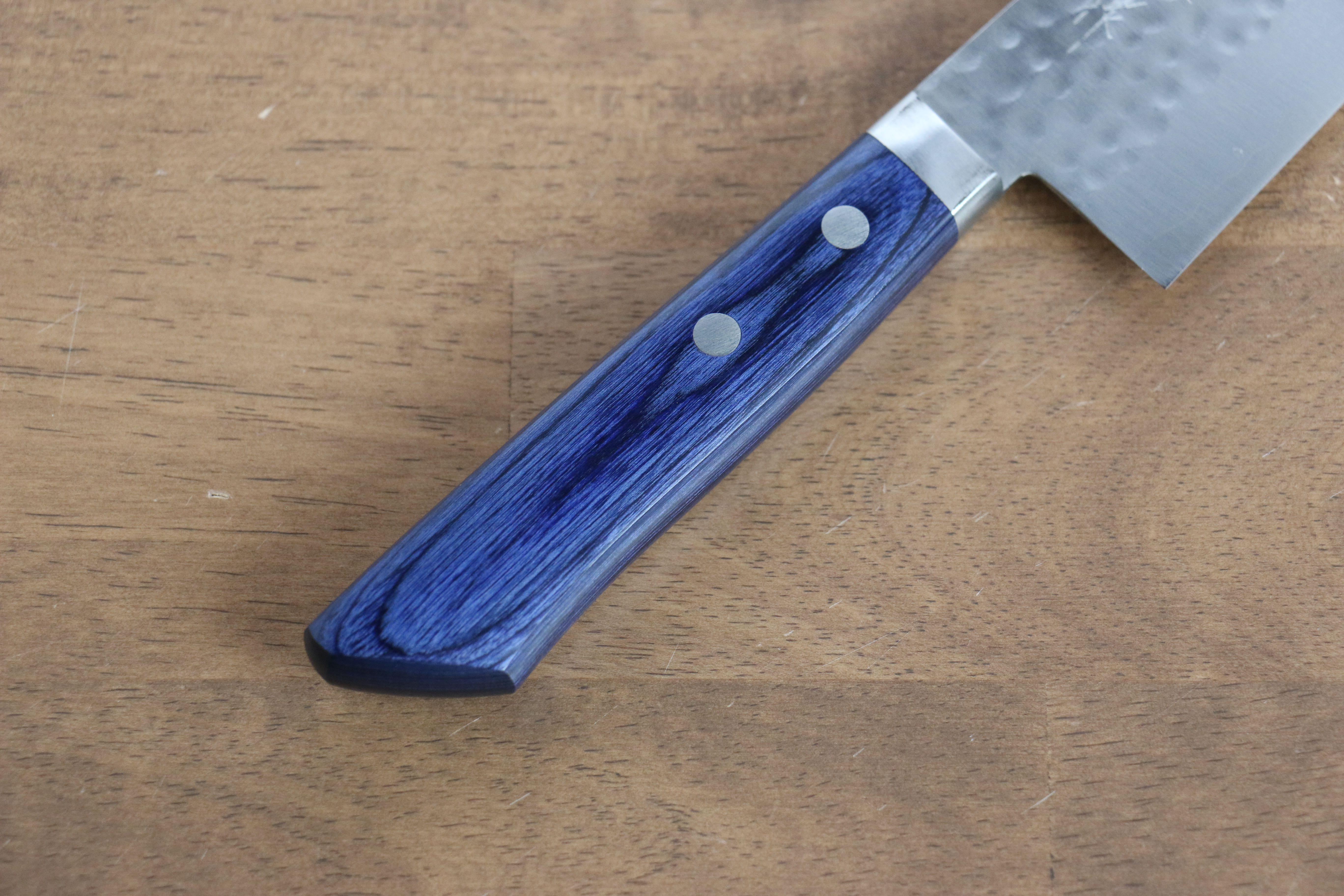 Premium Kunihira Kokuryu VG10 Hammered Santoku Knife 7