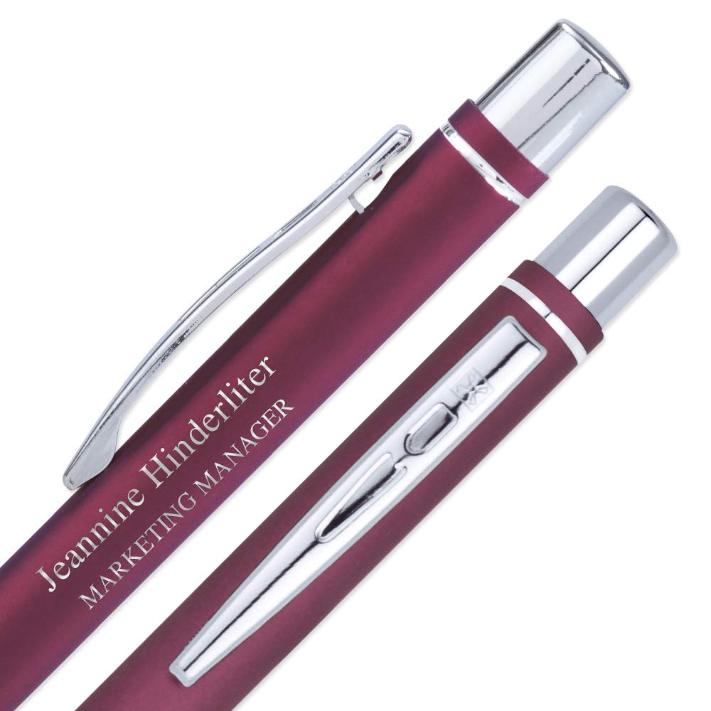5 Custom Laser-Engraved Metal Ballpoint Gel Ink Pens - Free Personalization - Premium Corporate Gifts for Birthdays, Anniversaries, Graduations & Holidays - Perfect for Business Promotions, Client Appreciation & Special Occasions