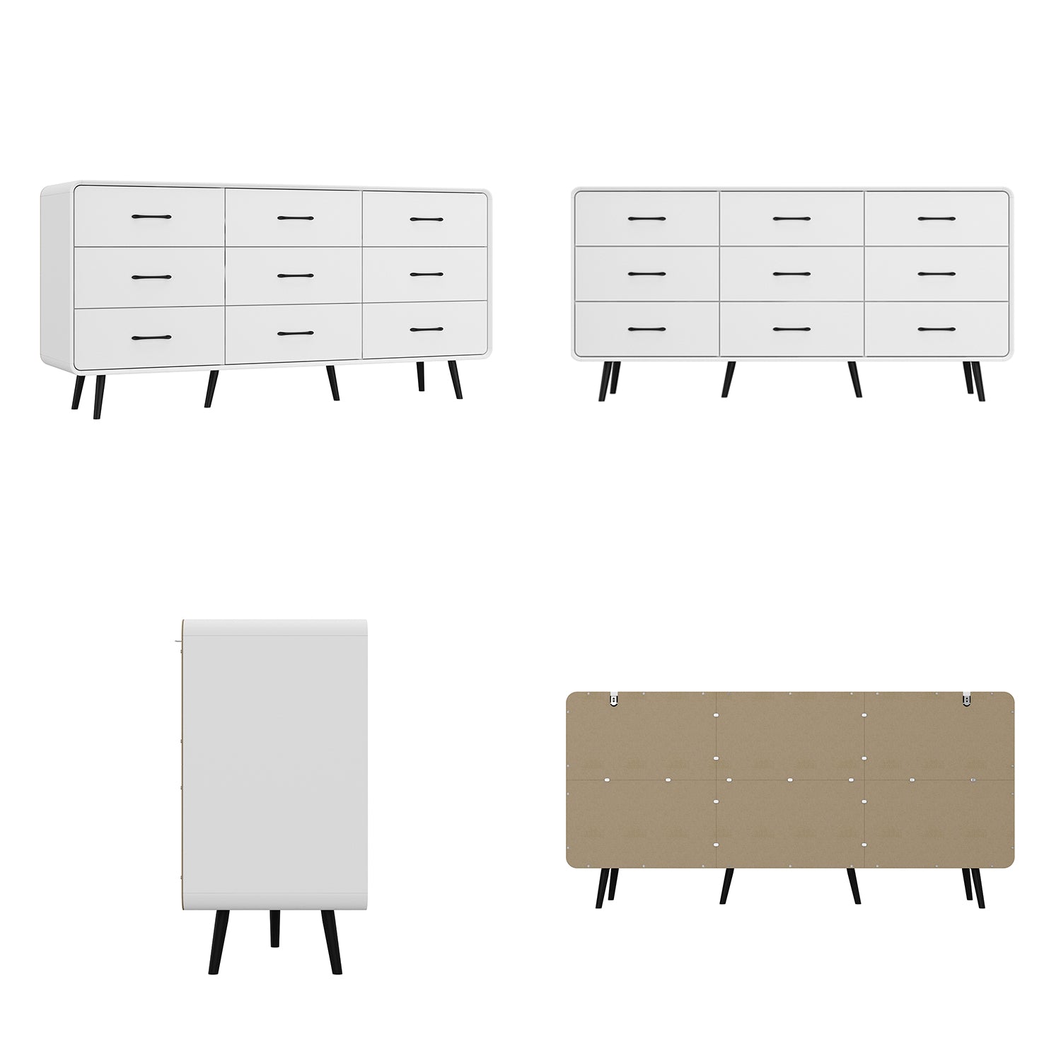 9-Drawer Dresser with Sturdy Metal Legs - Modern Bedroom Storage Organizer for Clothes, Linens & Accessories