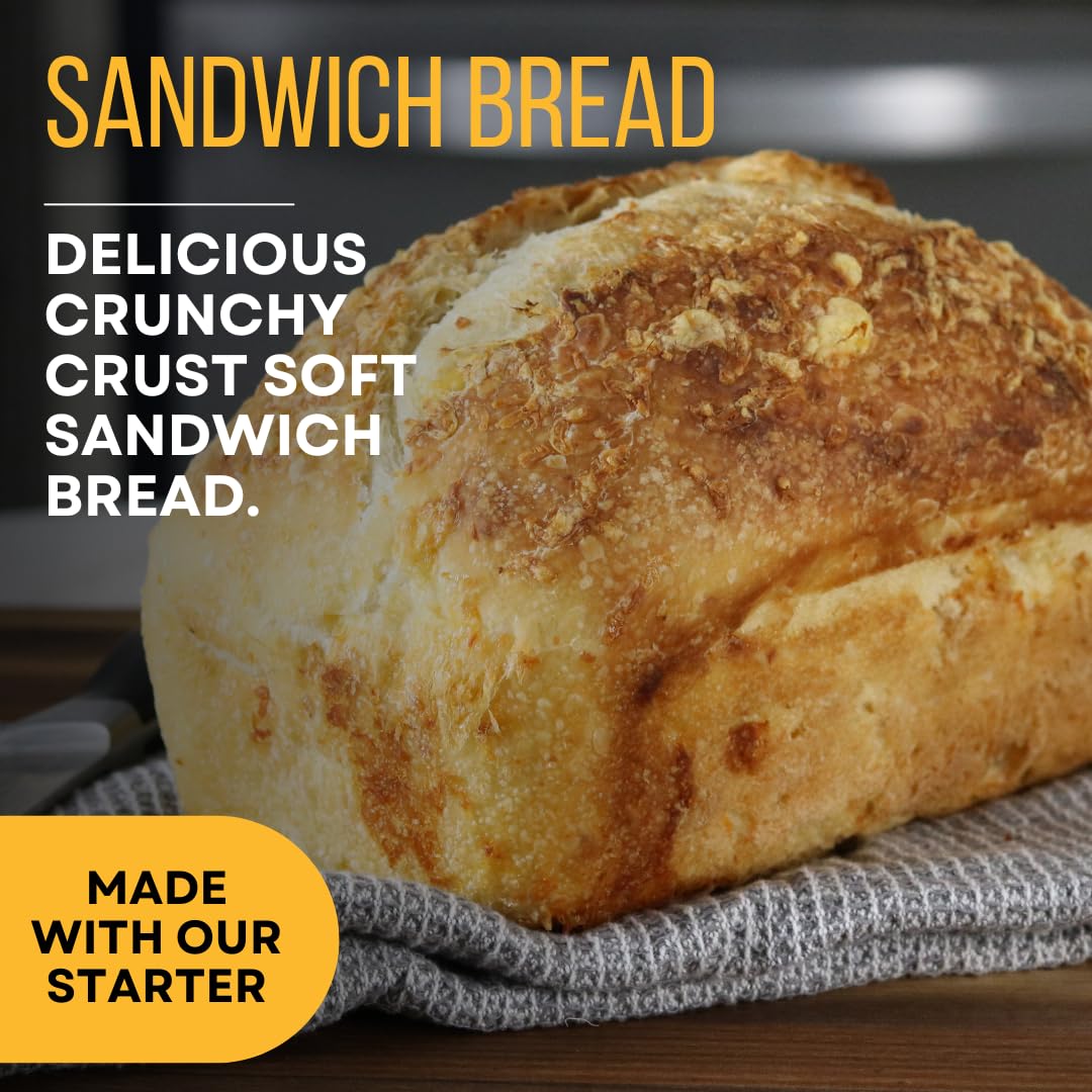 Better Bread Premium Heirloom Sourdough Starter Culture - Freeze Dried Organic Starter for Baking Artisan Sourdough Bread | Non-GMO Prebiotic | Perfect for Pancakes, Biscuits, Pretzels & More | Ready 5 Times Faster | Ideal for Home Bakers, Bread Enthusiasts & Healthy Eating Lifestyles