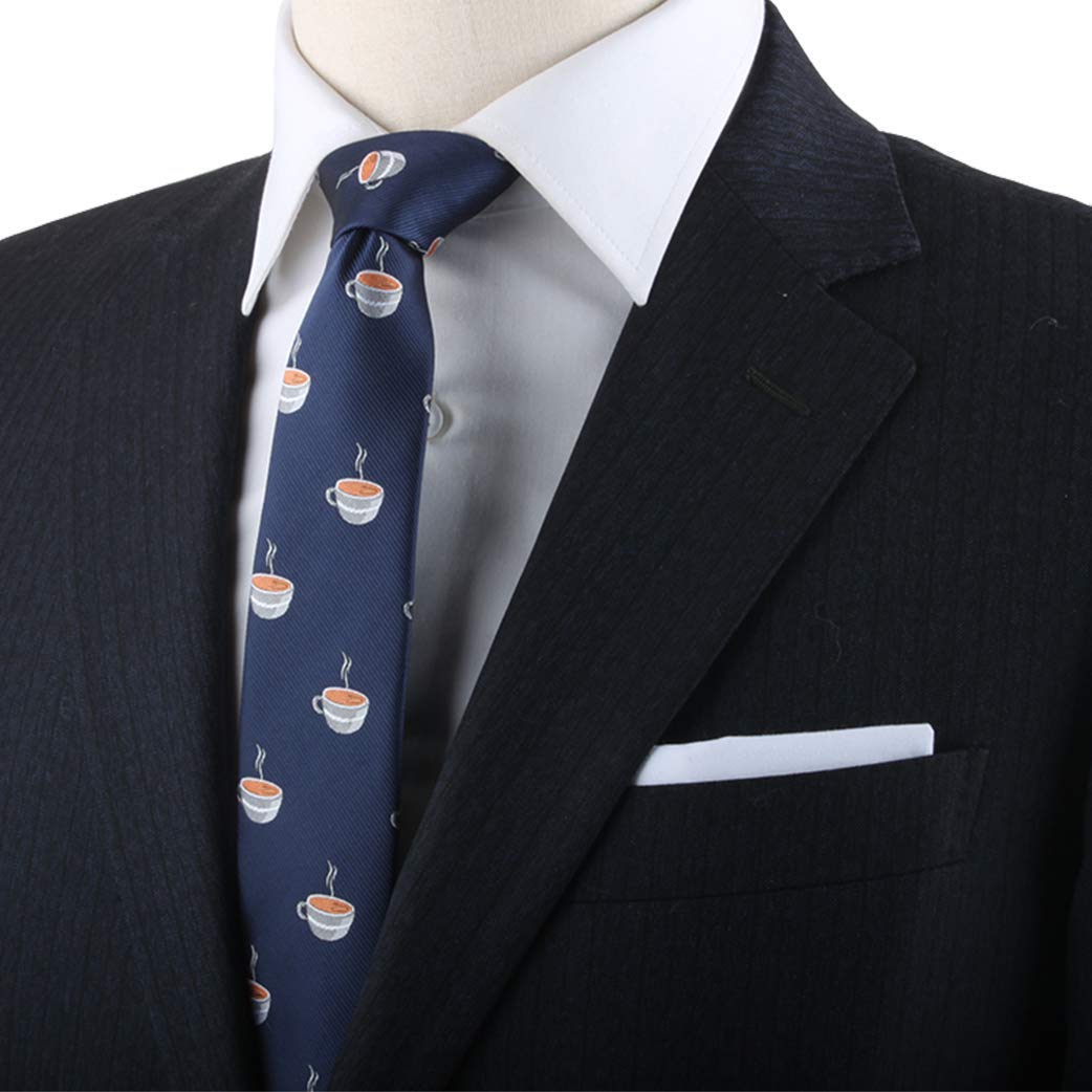 Coffee Lover Gift Set for Men - Barista Socks & Cappuccino Latte Tie Combo | Caffeine Themed Accessories | Perfect for Coffee Enthusiasts & Baristas | Great for Office Wear, Gifts & Coffee Shop Visits