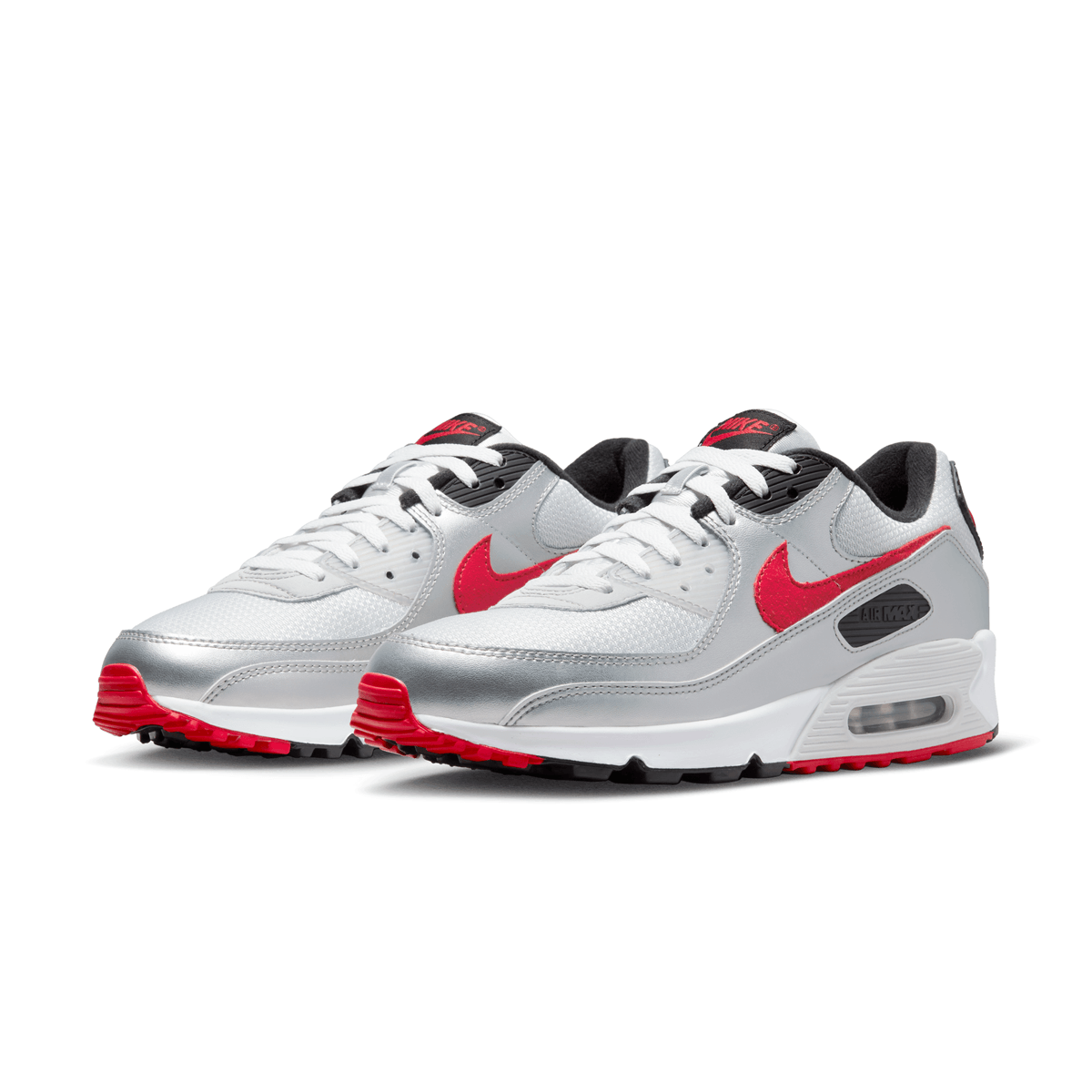Nike Air Max 90 'Silver Bullet' Retro Running Shoes - Men's/Women's Lifestyle Sneakers for Casual Wear, Gym & Street Fashion