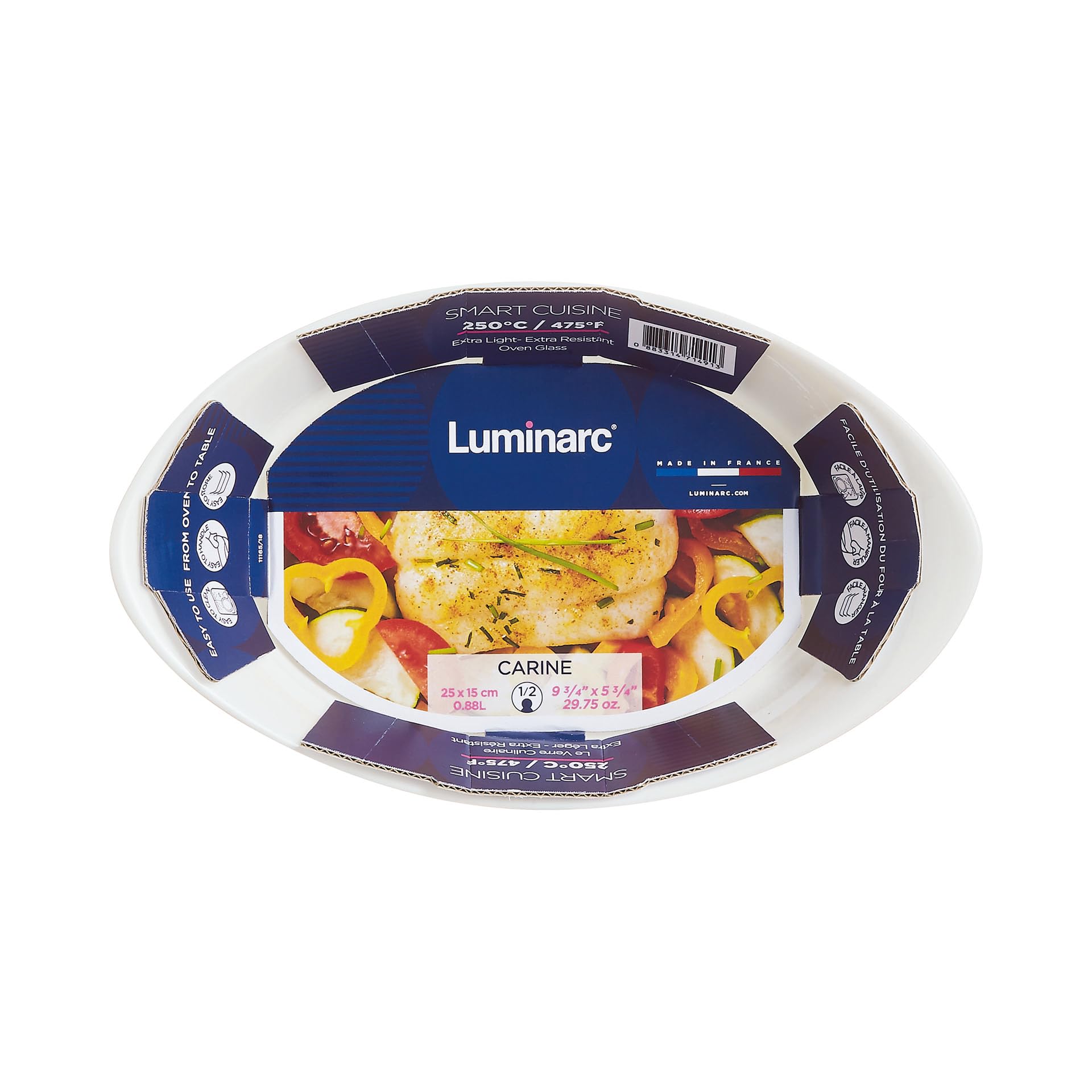 Luminarc Smart Cuisine Oven-Safe Baking Dish Set - Durable Glass Cookware for Baking, Roasting & Serving - Perfect for Casseroles, Lasagna, and Family Dinners