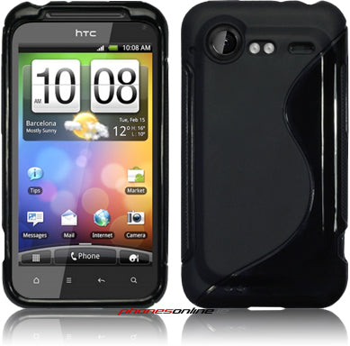 HTC Incredible S Slim Gel Case - Flexible Soft TPU Phone Cover with Anti-Slip Grip - Perfect for Daily Use, Work & Travel (Black)