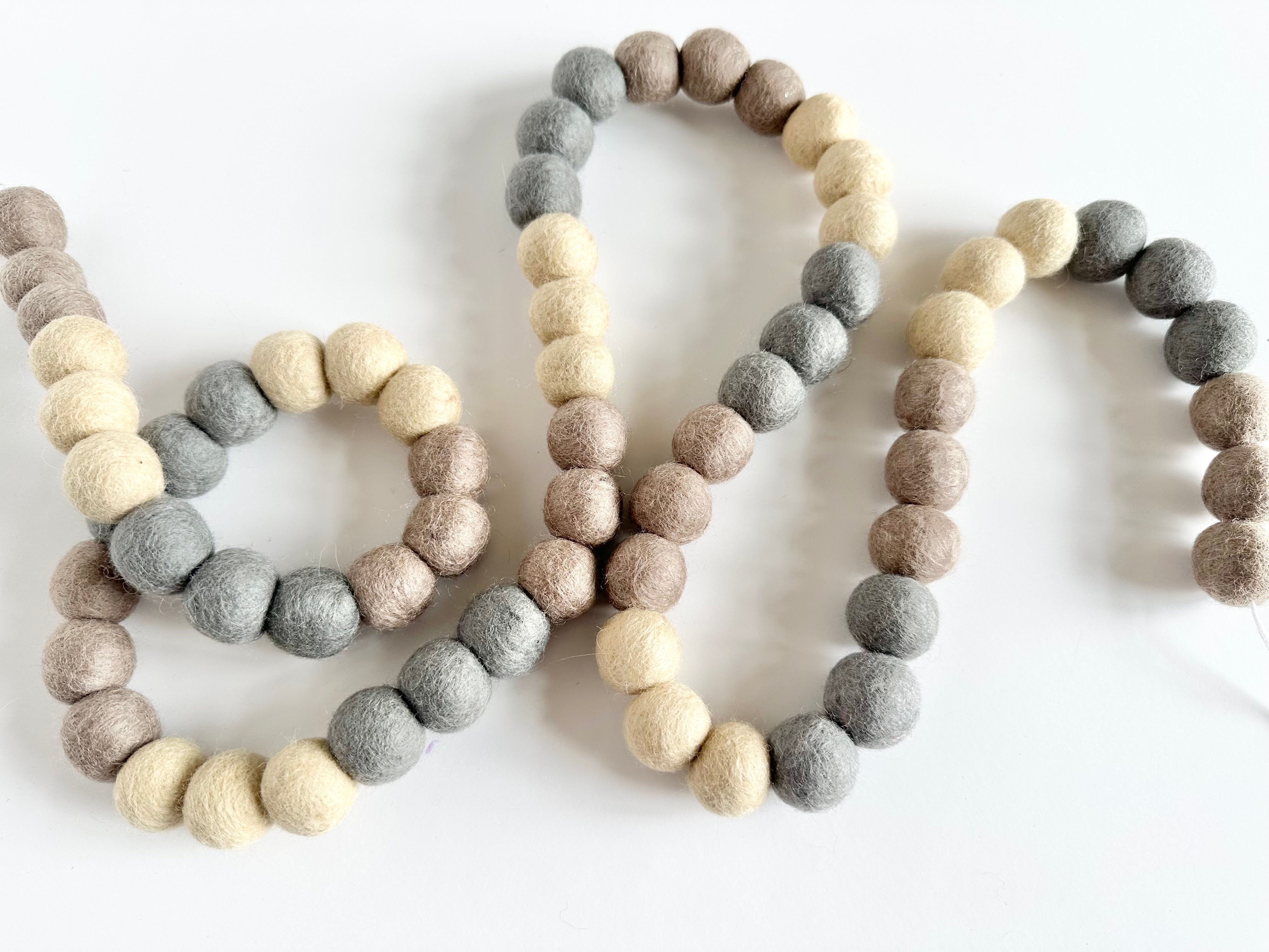 Neutral Greige Color Block Garland - Elegant Home Decor for Weddings, Baby Showers & Party Backdrops