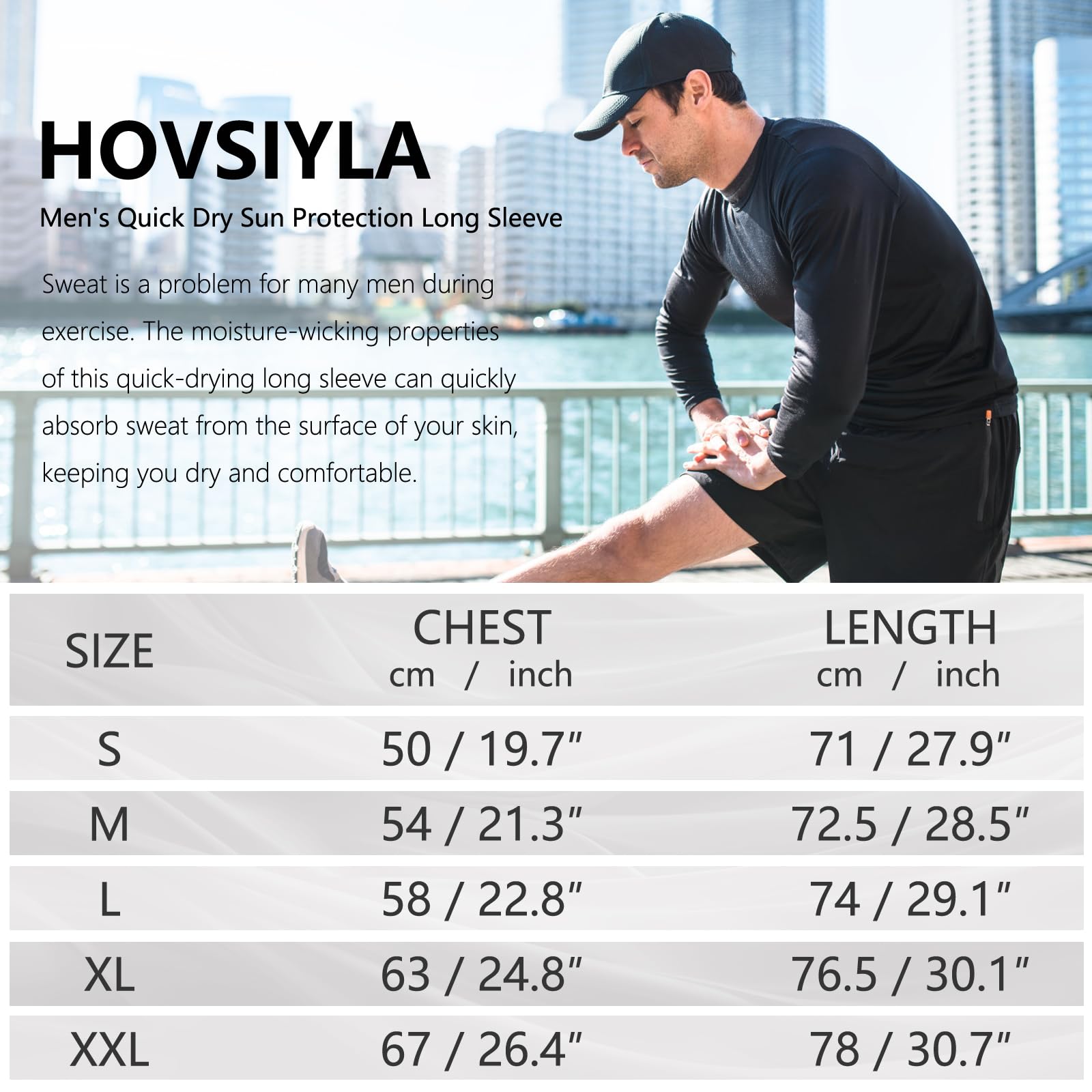 4 Pack Men's Quick-Dry Sun Protection Long Sleeve Shirts - Moisture Wicking Performance Tees for Workout, Hiking & Outdoor Activities