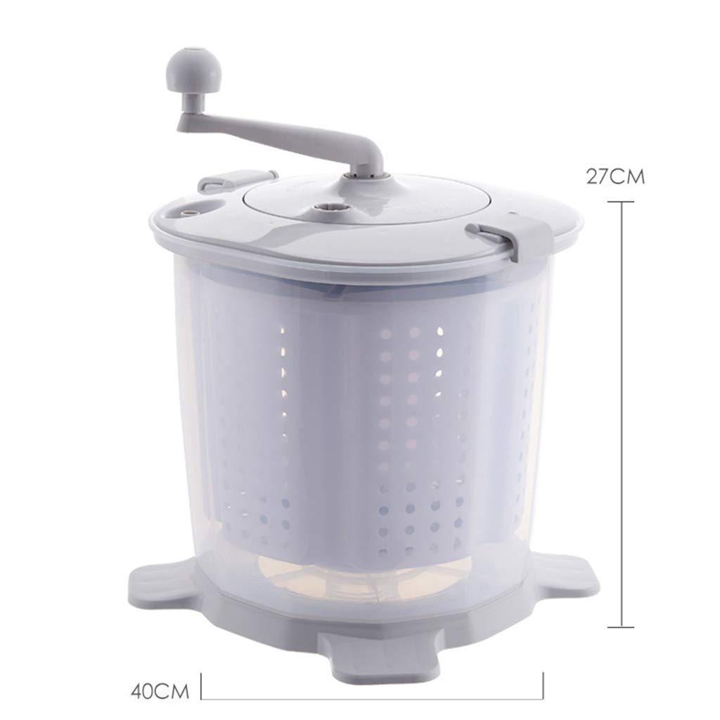 Portable Eco-Friendly Mini Washing Machine | Hand Crank Manual Non-Electric Washer & Spin Dryer for Clothes | Compact & Easy to Use | Perfect for RV Travel, Camping, Apartments & Small Spaces