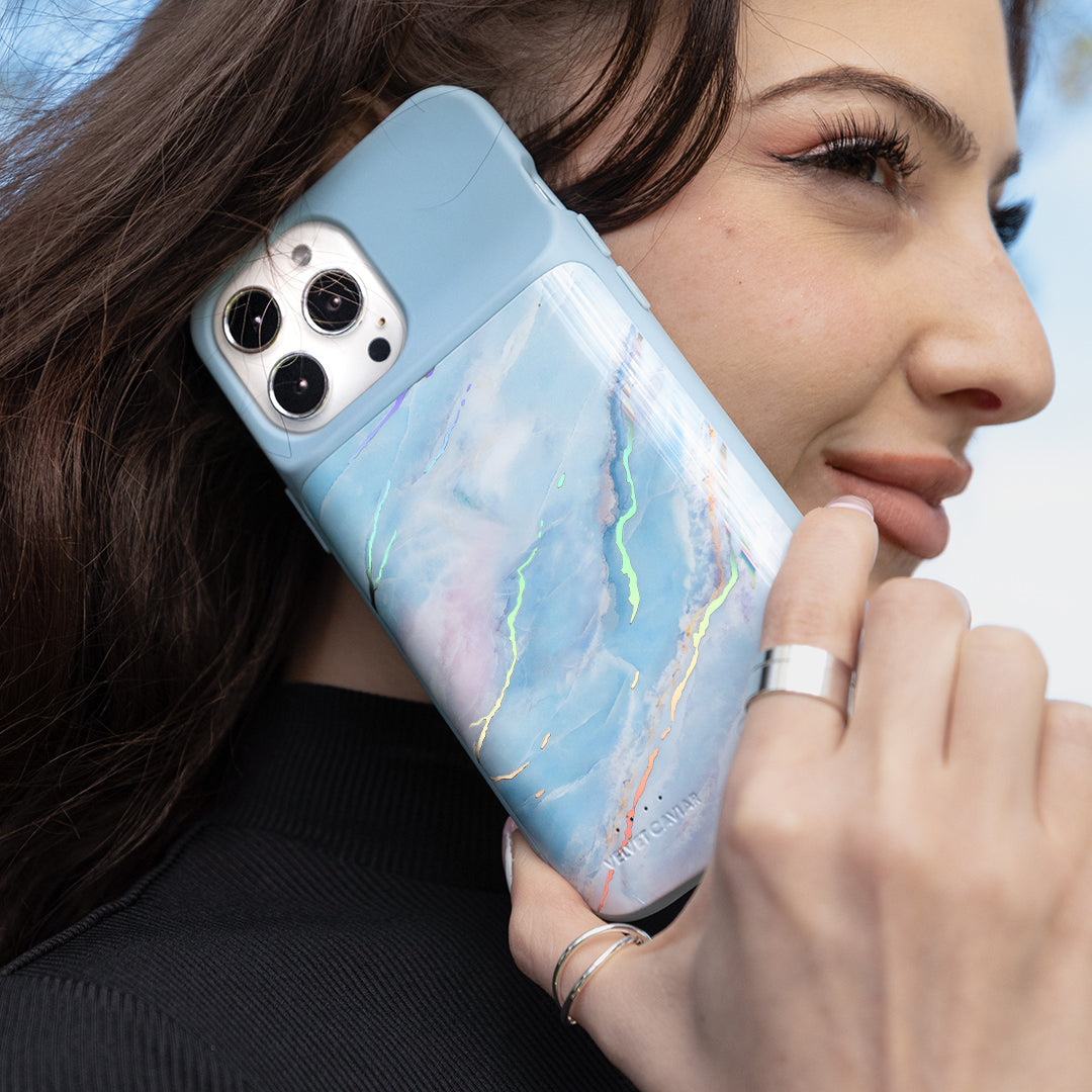 Holo Moonstone iPhone Charging Case - 5000mAh Portable Power Bank with Fast Charging | Perfect for Travel, Work & Outdoor Activities