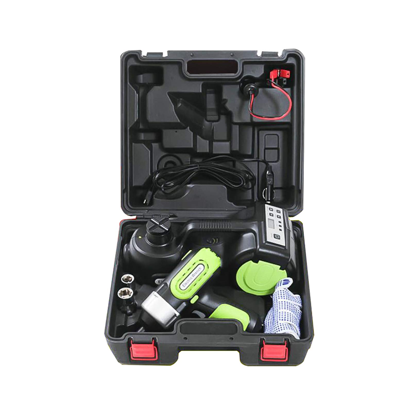 3 Ton Electric Car Floor Jack Set - 12V Automatic Scissor Lift Jack with Impact Wrench & Tire Inflator Pump for Quick Tire Changes - Perfect for Home Garage, Roadside Emergencies & DIY Auto Repairs