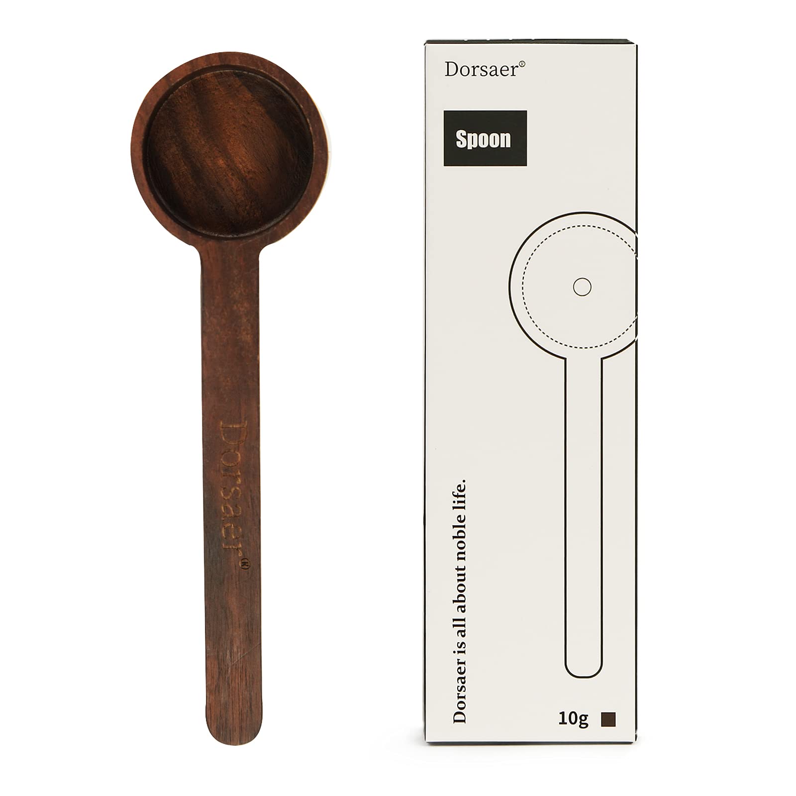 Wood Measuring Scoop for Canister - Premium Coffee Bean, Tea, Spice & Protein Powder Scoop - Perfect for Kitchen, Baking & Bath Salt Measuring (Short Handle)