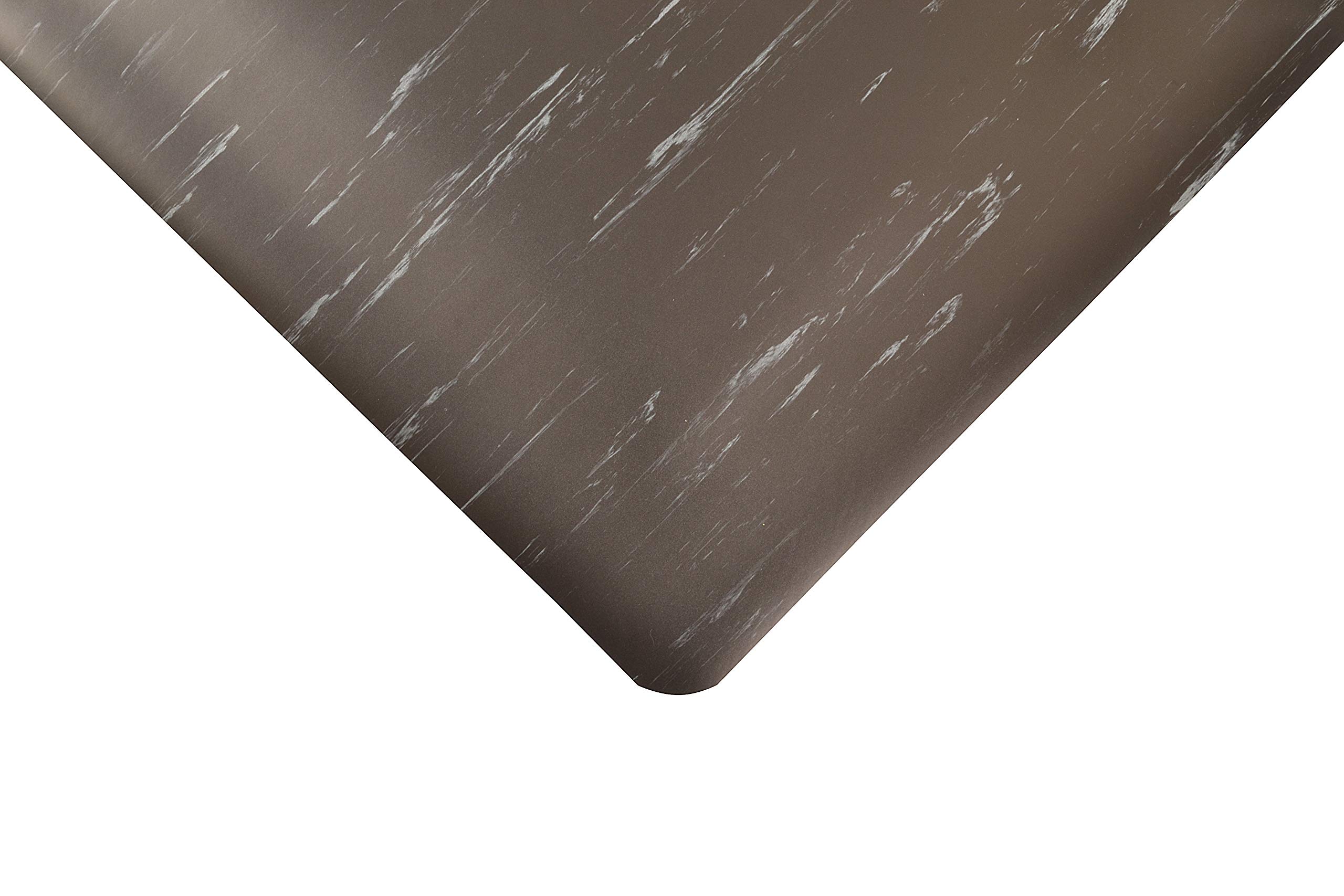Notrax 511 Marble-Tuff™ Anti-Fatigue Safety Mat 3'x5' Black - Ergonomic Floor Mat for Standing Desks, Kitchens & Workstations - Home & Office Use