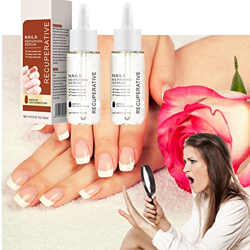 7 Days Nail Growth & Strengthening Serum - Fast Acting Nail Repair Treatment with Cuticle Oil - Promotes Stronger, Healthier Nails in 1 Week - 2 Pack - Perfect for Weak, Brittle Nails & Nail Care Routine