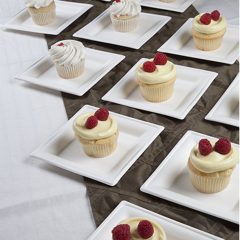 ECO-Friendly Disposable Square Sugarcane Plates 8