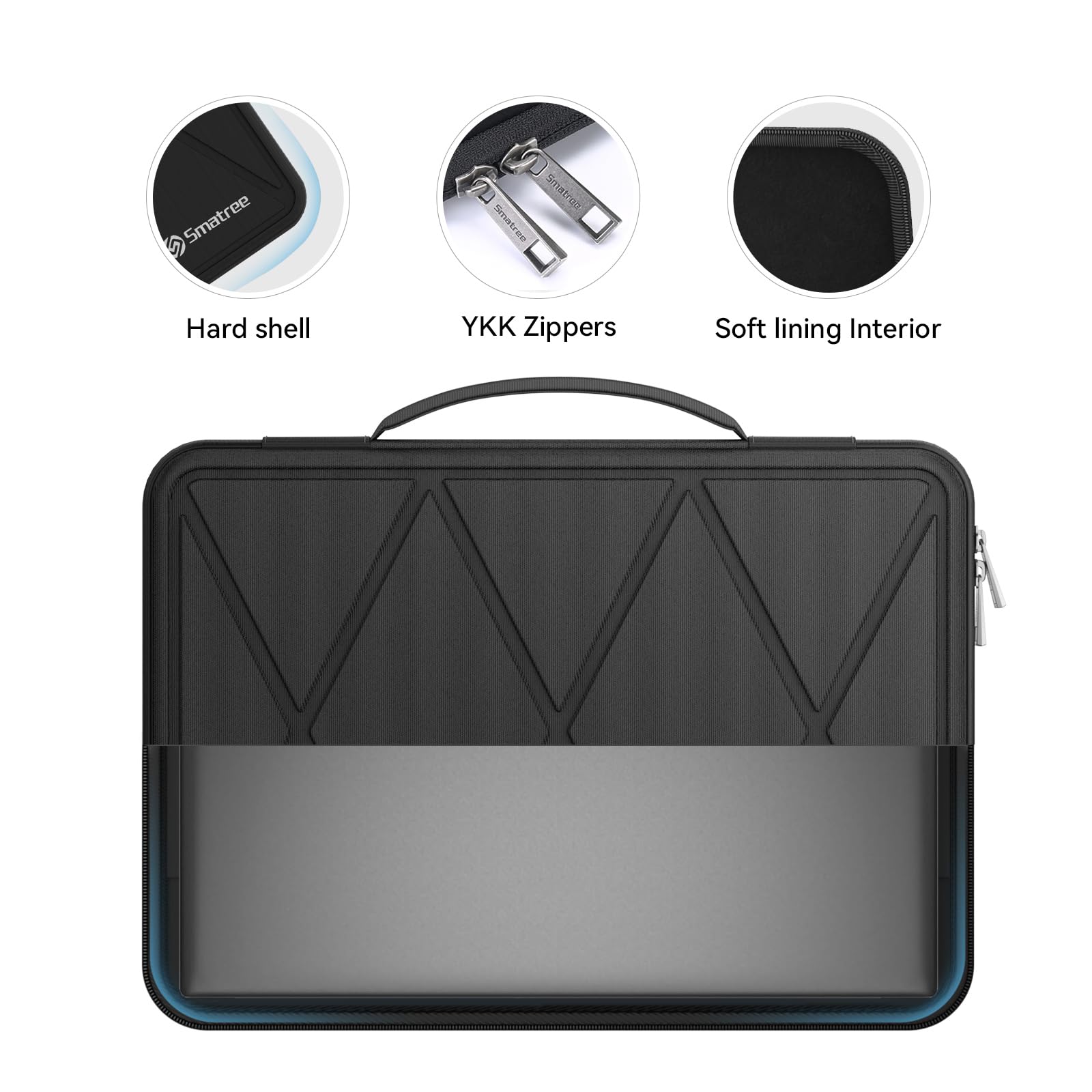 Smatree Hard EVA Protective Laptop Sleeve Case for ASUS 15.6 Inch - Waterproof Shockproof Lightweight Laptop Bag for Travel, School, Office & Business Use