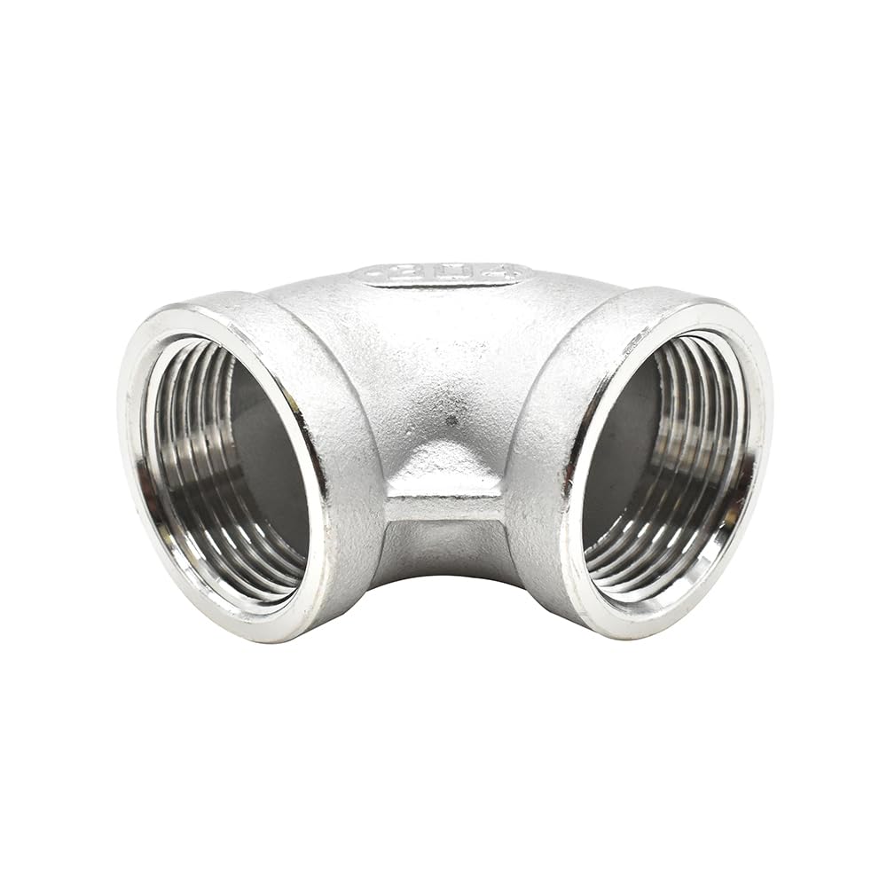 1 Inch 90 Degree Elbow Fitting - 304 Stainless Steel Pipe Connector - Heavy Duty Plumbing & HVAC Supplies - for Water, Gas & Industrial Piping Systems