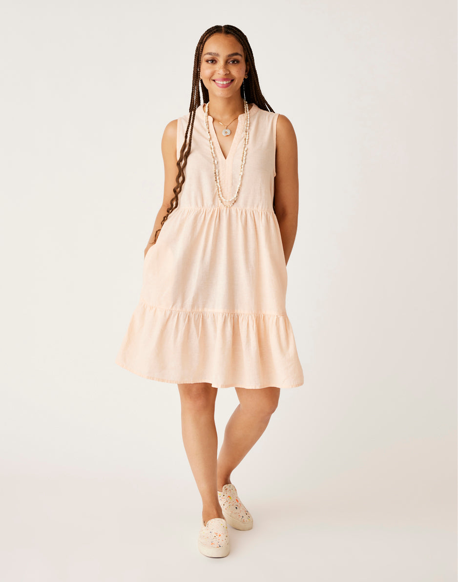 Peach Chambray