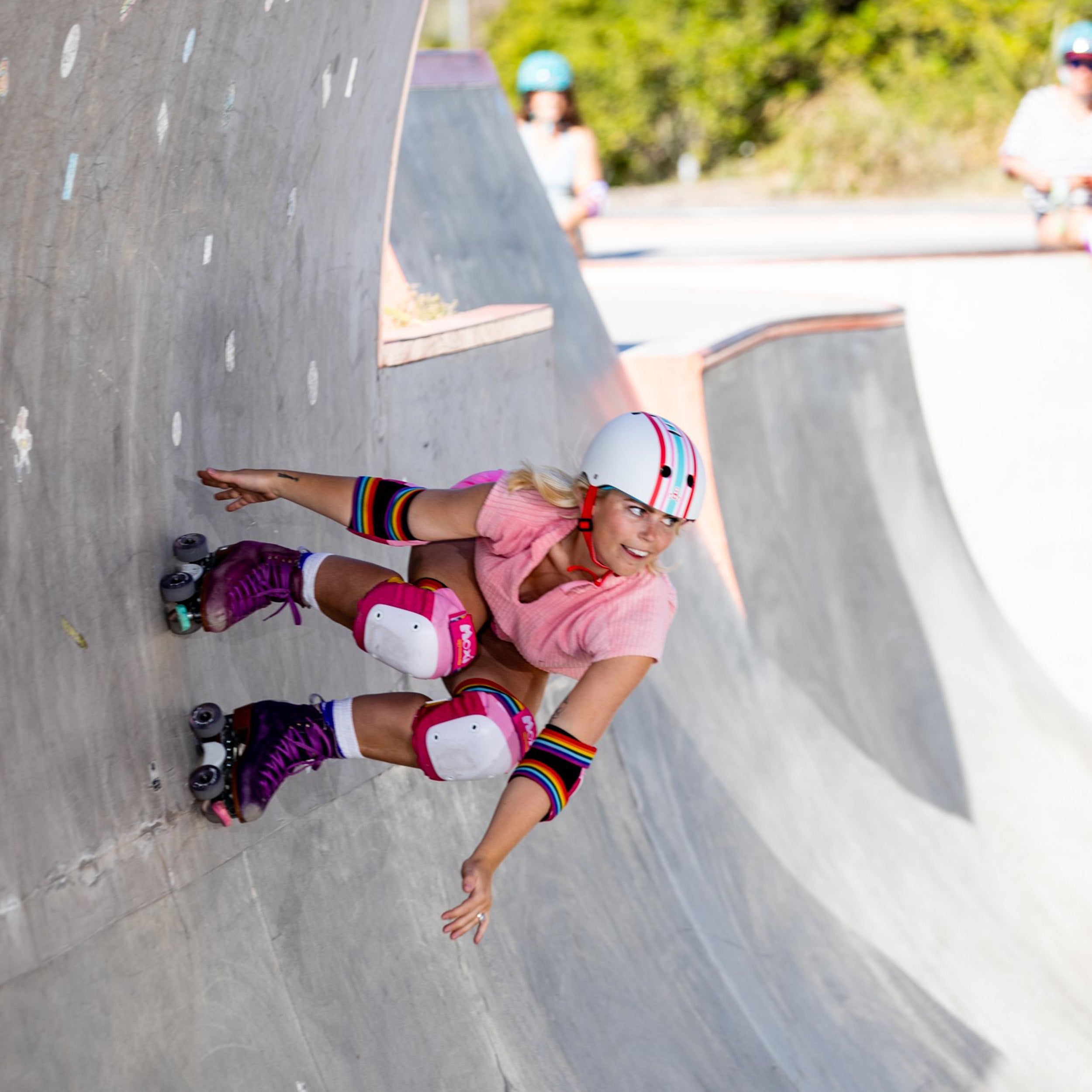 Certified Sweatsaver Helmet - Moxi Signature Edition | Lightweight & Breathable Skating Helmet for Roller Derby, Skateboarding & Outdoor Sports