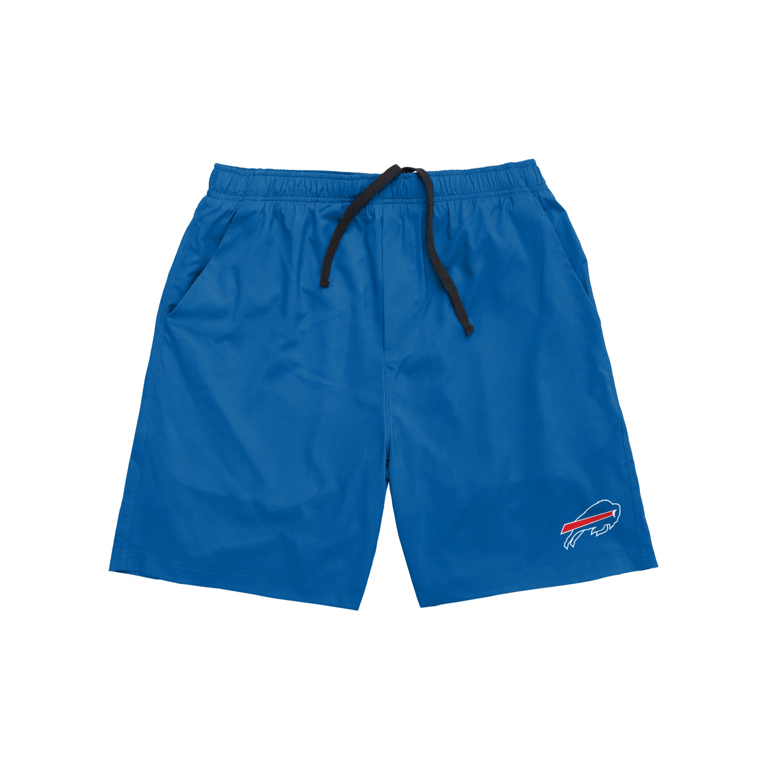 FOCO Buffalo Bills NFL Men's Solid Woven Athletic Shorts - Comfortable Breathable Casual Sports Shorts for Game Day, Workout, and Lounge Wear - Size S
