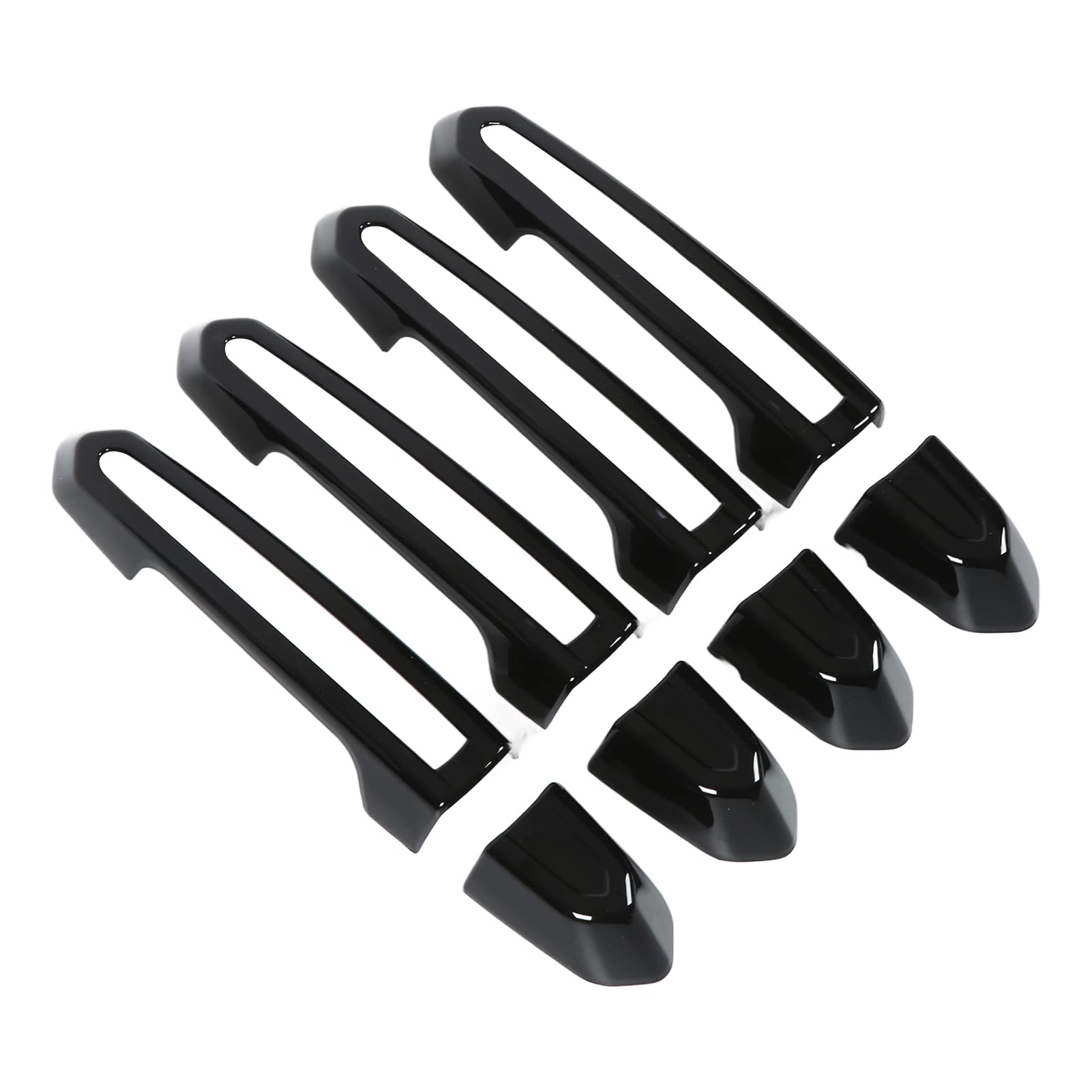 Gloss Black ABS Car Door Handle Covers - 8pcs Anti-Scratch Protection Stickers for Exterior Accessories | Perfect for SUVs, Trucks & Sedans to Prevent Door Dings & Scratches