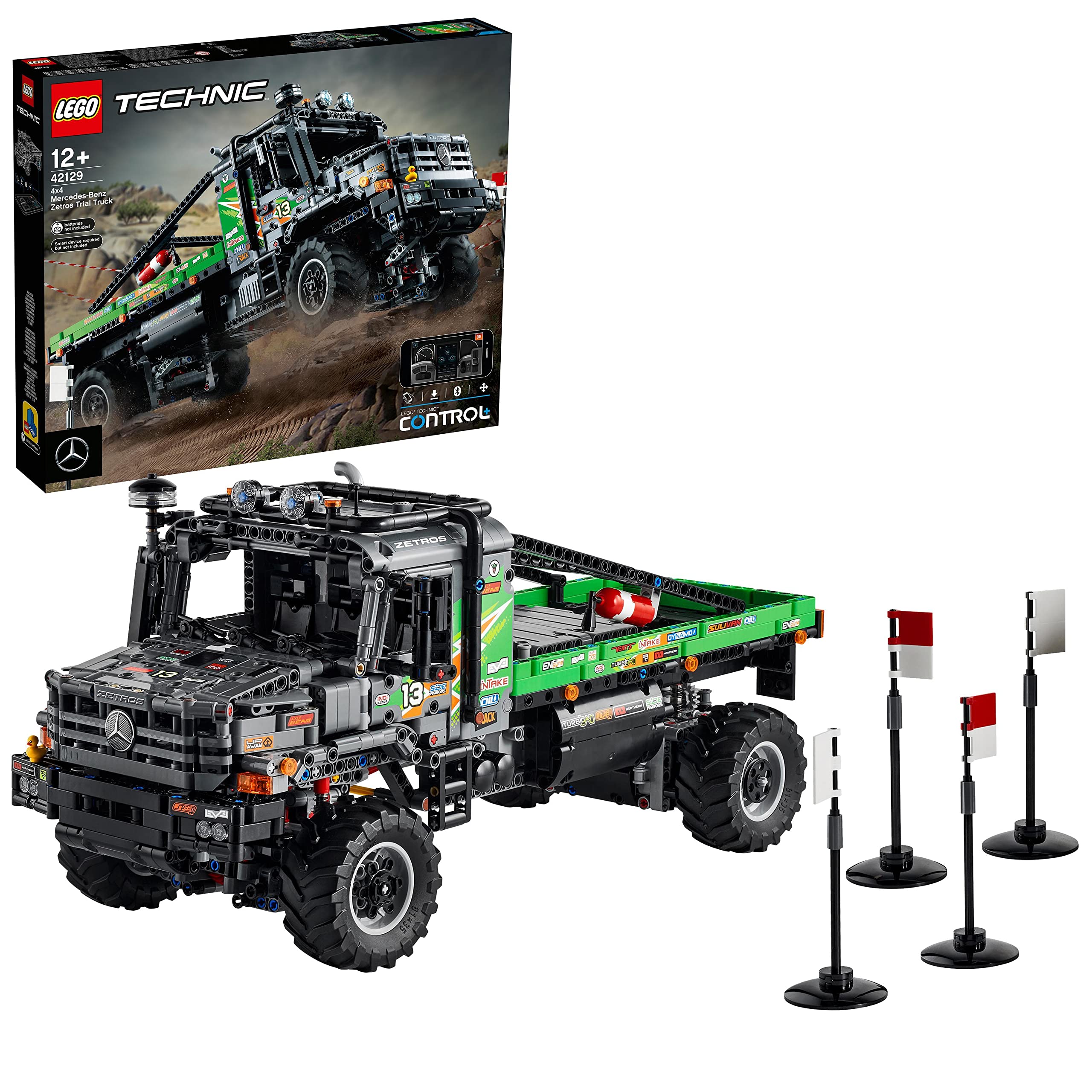 LEGO 42129 Technic 4x4 Mercedes-Benz Zetros Remote Control Test Truck Toy - App Controlled Building Set for Kids & Adults - Perfect for Off-Road Adventures & STEM Learning