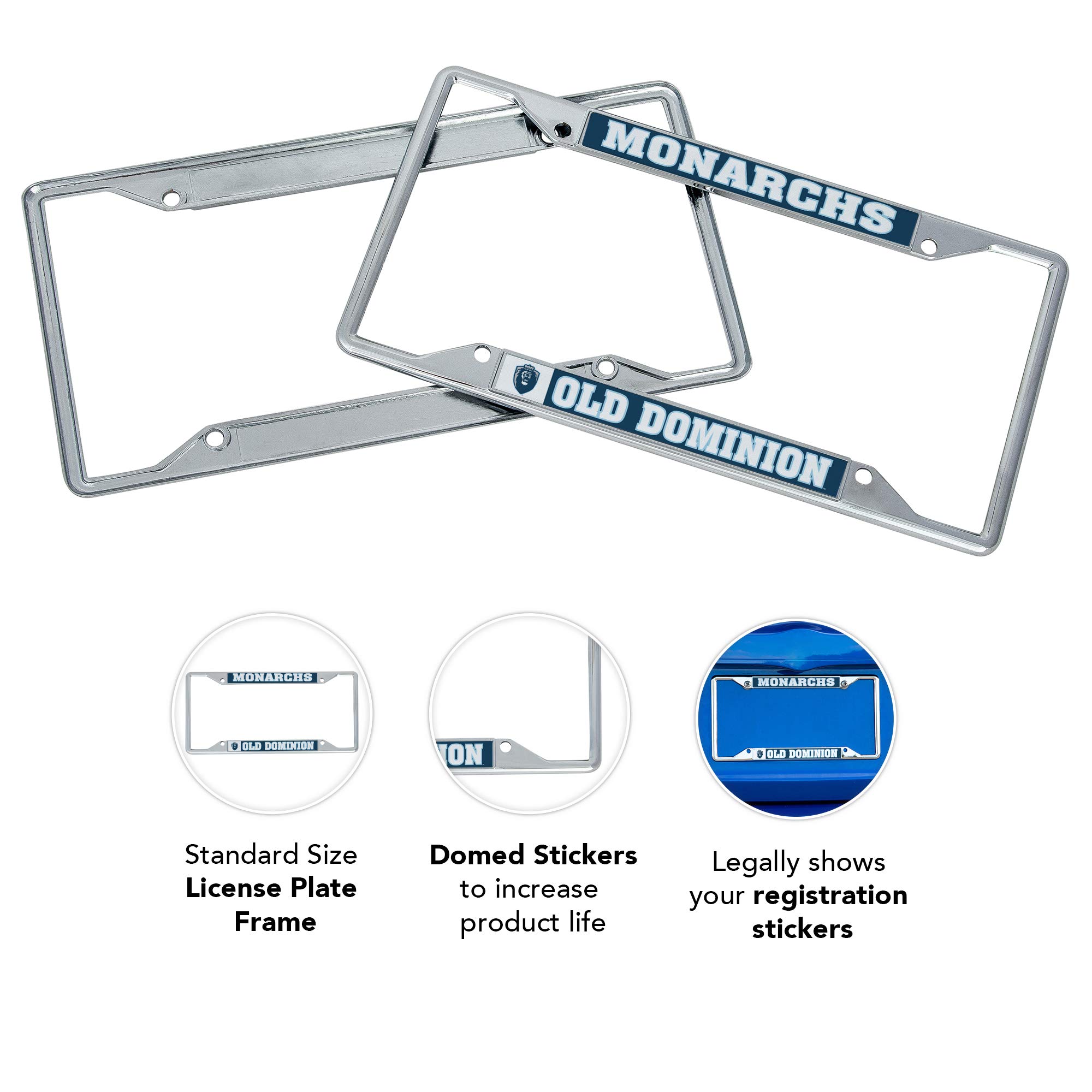 ODU Monarchs Desert Cactus Metal License Plate Frame - Old Dominion University Car Accessories for Front or Rear Bumper - Perfect for Alumni, Students & Fans - Show School Spirit on Your Vehicle