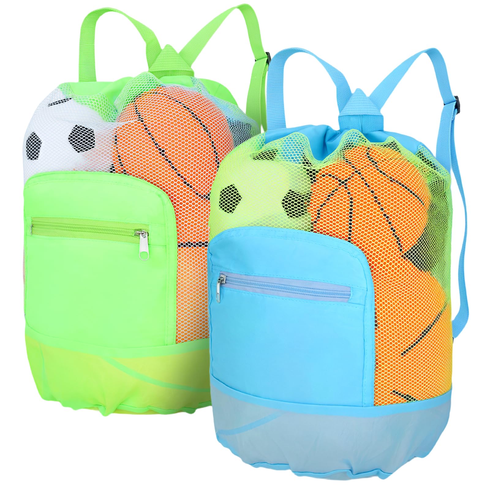 Shindel 2-Pack Mesh Drawstring Backpacks for Beach, Pool, Gym & Sports - Lightweight Breathable Bags for Men, Women & Kids - Perfect for Swimming Gear, Workout Clothes & Outdoor Activities