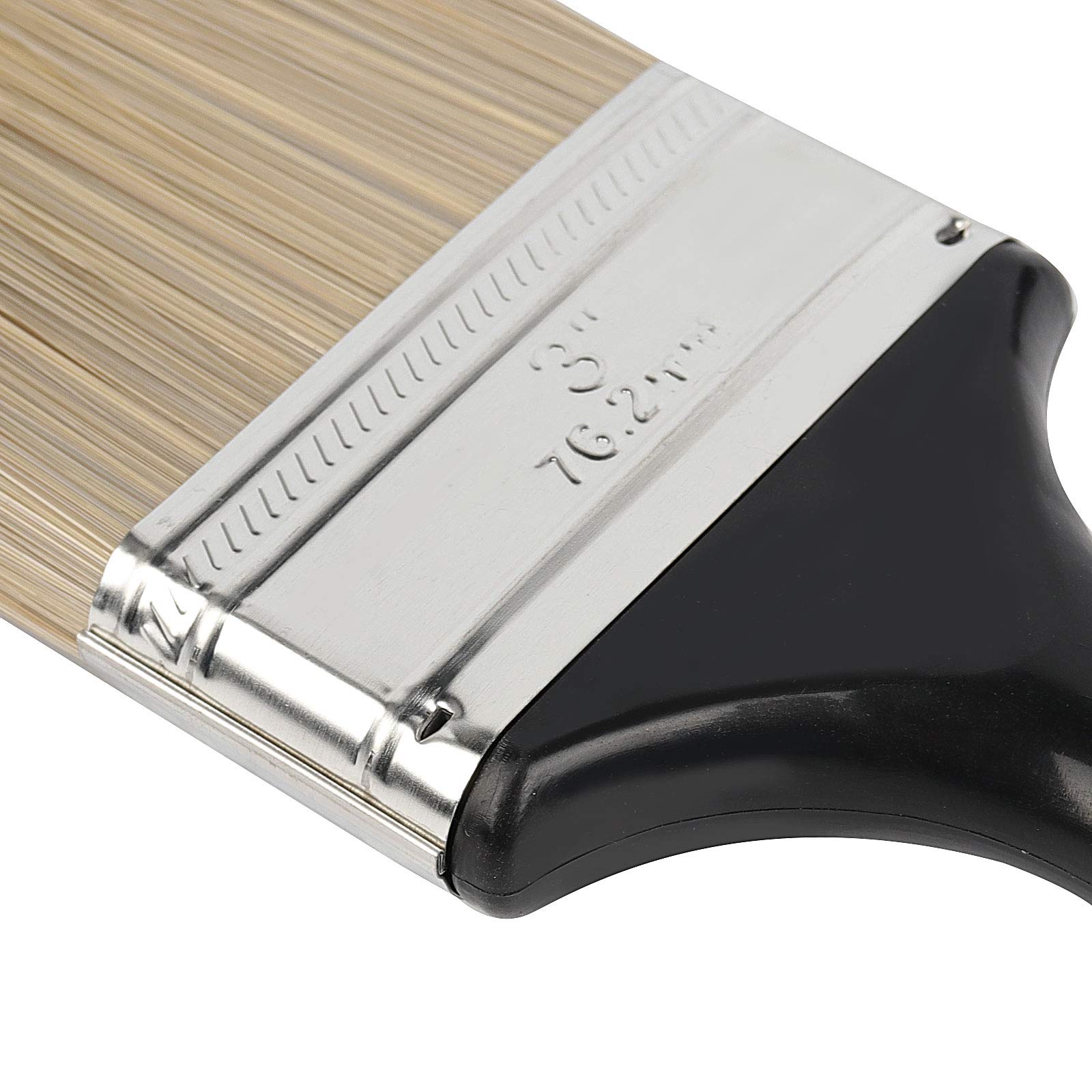 ZOENHOU 16-Piece 3 Inch Professional Paint Brush Set - Bulk Paint Brushes with Treated Plastic Handle for DIY Painting, Home Improvement, Furniture Refinishing, Fence & Deck Staining, Wall Trim - Perfect for Artists, Contractors & Hobbyists