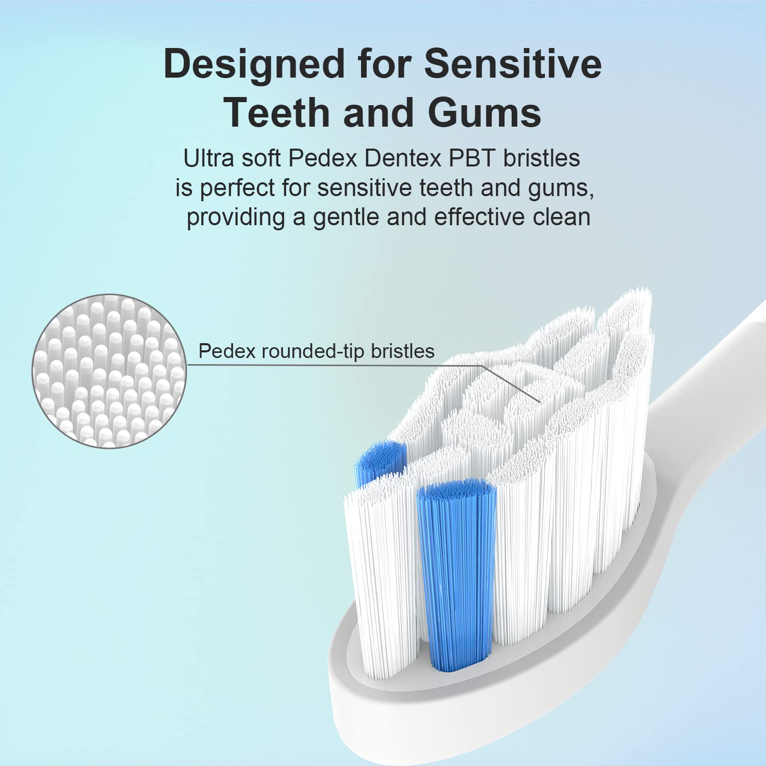Replacement Brush Heads for Electric Toothbrush - Soft Bristles for Sensitive Teeth - 4 Pack Refill Heads Compatible with APEX/NOV/LUX Models - Perfect for Travel, Home & Daily Oral Care Routine