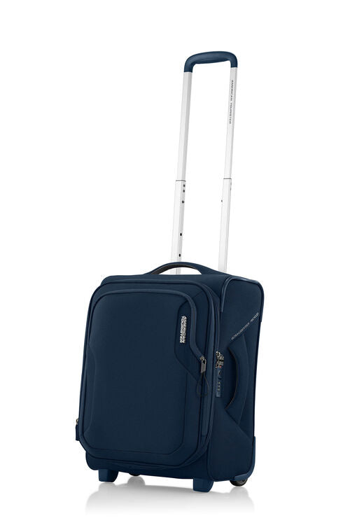 American Tourister Applite 5.0 20-Inch Carry-On Luggage - Lightweight Hardside Spinner Suitcase with 360° Wheels, Navy Blue - Perfect for Business Travel & Weekend Getaways