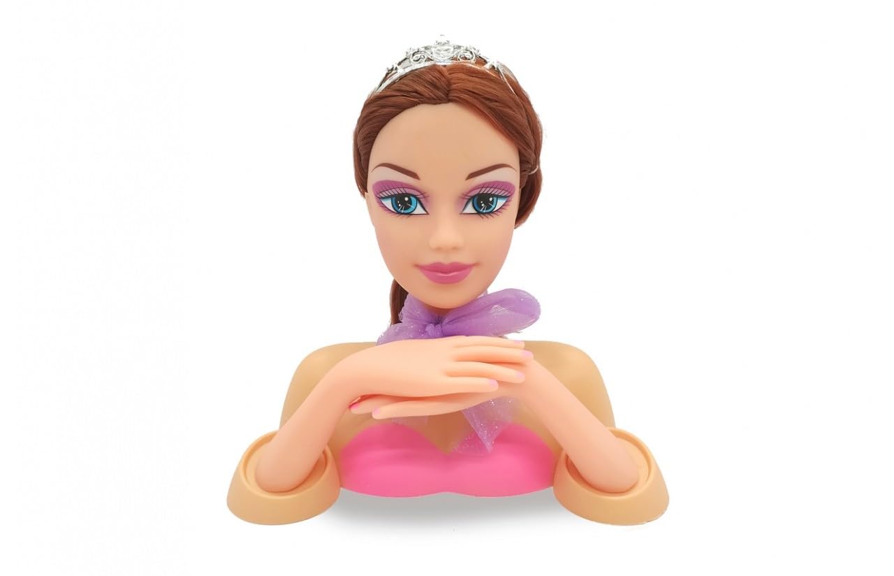 **JAMARA 460619 Emma Beauty 8-Piece Hairdressing Head Set for Kids – Durable Styling Playset with Hair Accessories, Pink – Perfect for Role Play & Learning Cool Hairstyles at Home or Salon**