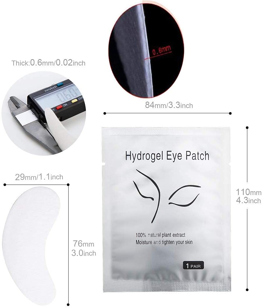 Eyelash Extension Gel Pads Kit - 200 Pack Lint-Free False Eyelash Adhesive Pads for Professional Lash Extensions & Makeup Application | Salon & Home Use