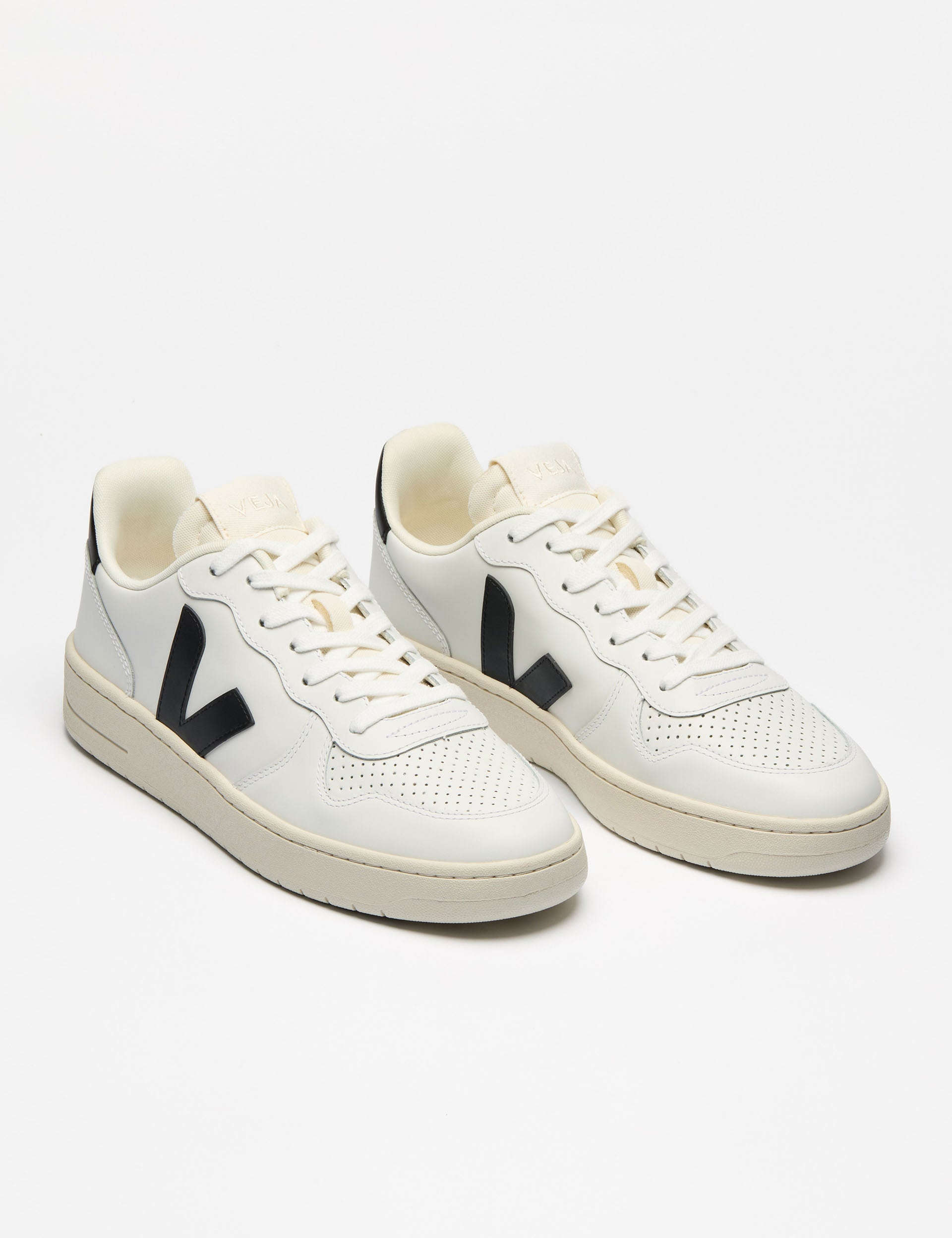 Premium V10 Genuine Leather Shoes - White & Black Color Options for Men & Women | Perfect for Casual Wear, Office, and Outdoor Activities